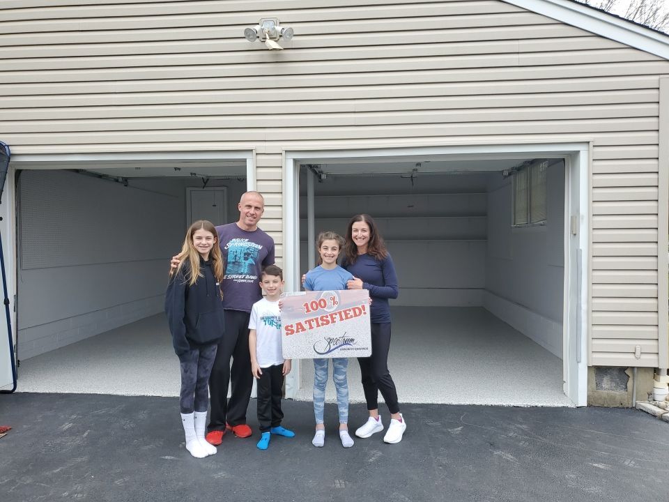Garage Floor in Mt. Everest, Walls/Ceiling in White by Spectrum Painting, LLC
