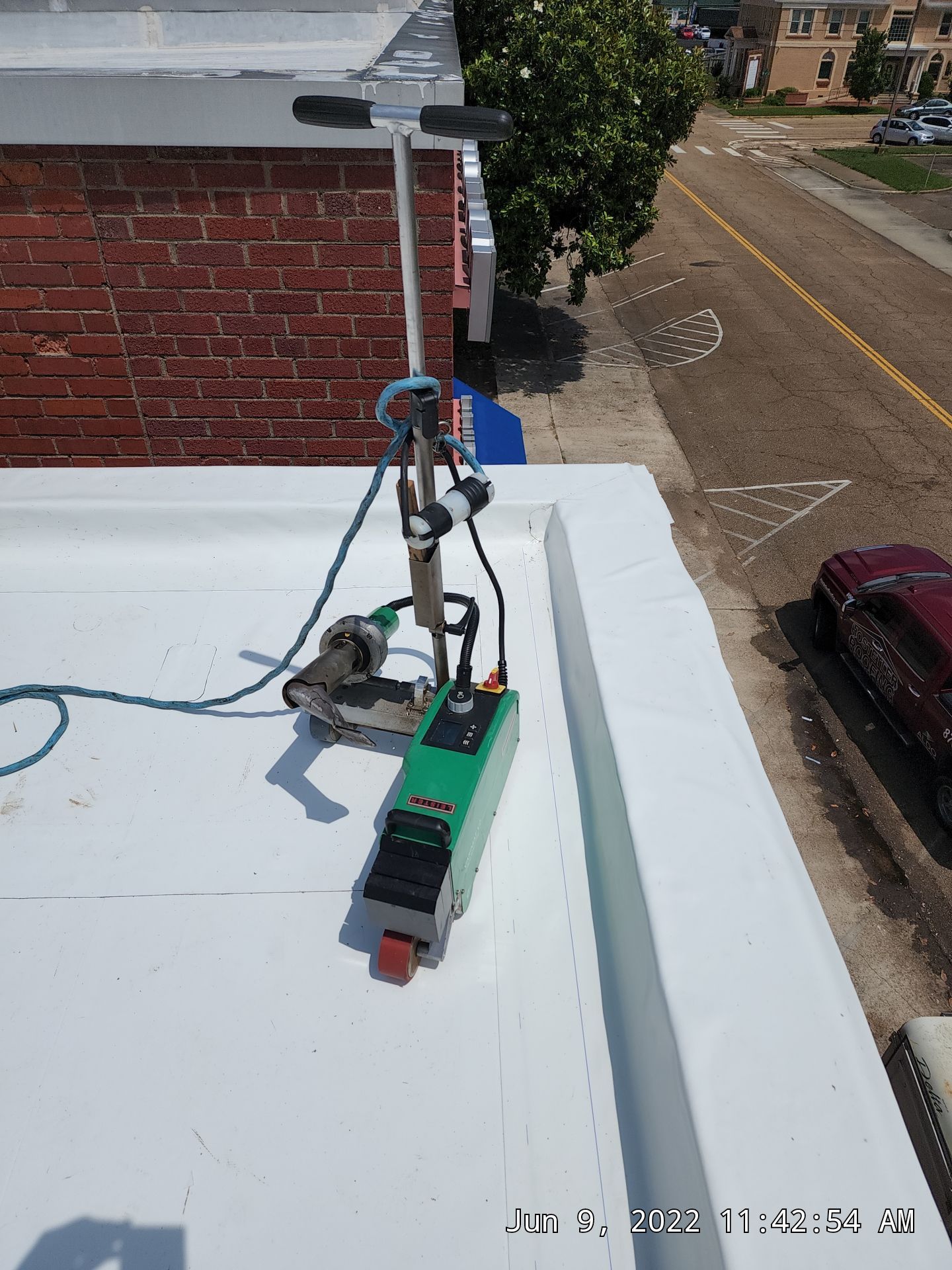 Commercial Roofing Installation using 50 mil PVC by Hostetler Roofing