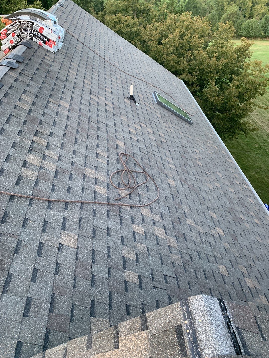 Residential Roofing Installation using Atlas Pinnacle Pristine Heather Blend by Frederick Roof Repair