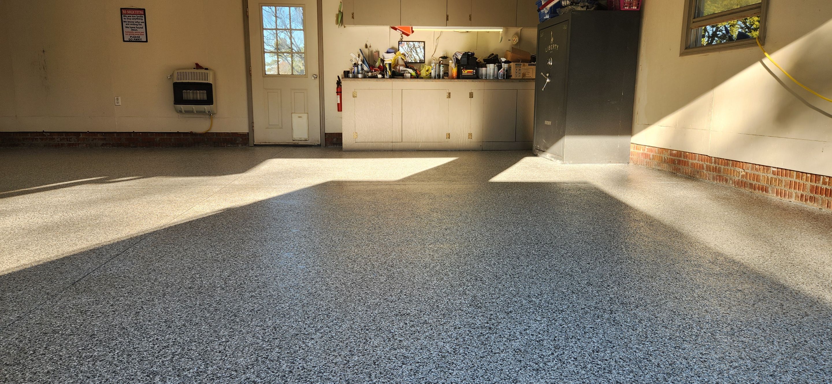 Garage using Gravel by Elite Floor Solutions