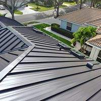 24ga 1.5" Mechanical Seam Dark Bronze by Total Roofing System The Metal Roof Experts