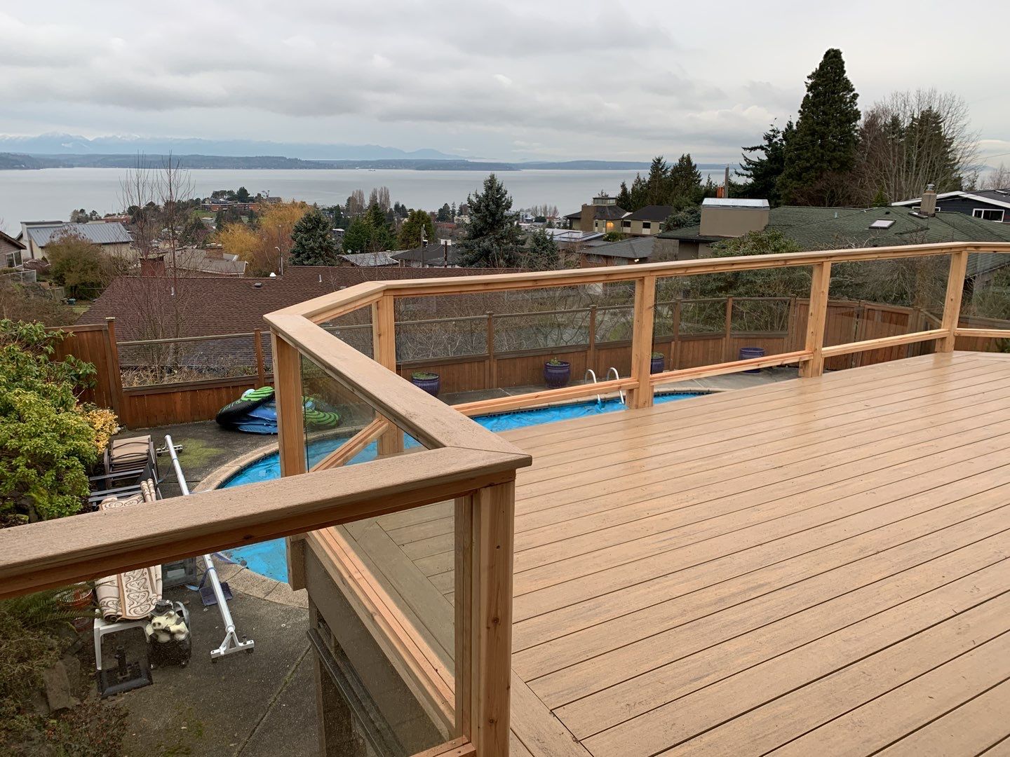Alki Point - Glass & Azek by Alki deck builders 