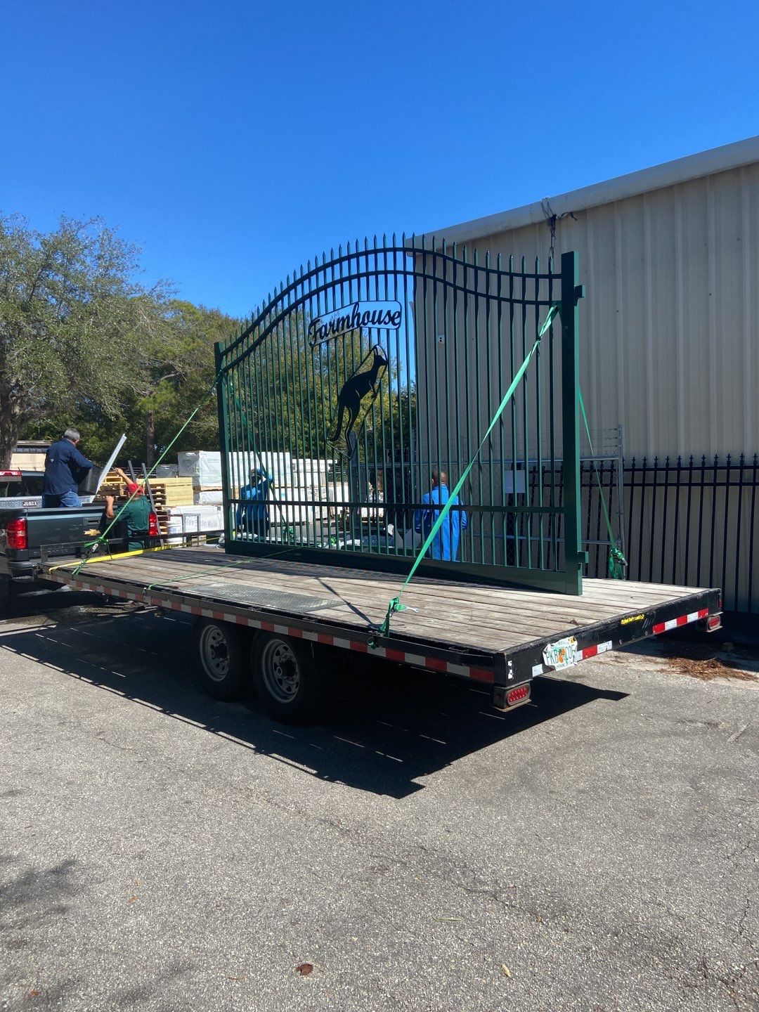 Farmhouse Estate Gate With Liftmaster Gate Operator by Asap fence and gates, LLC