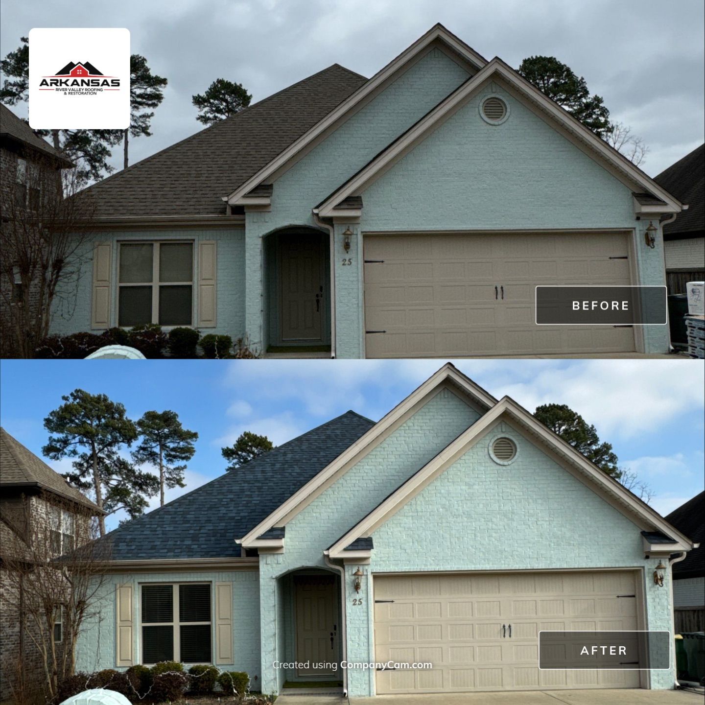 Residential Roofing Installation using IKO Nordic Atlantic Blue by Ringer Roofing, LLC.