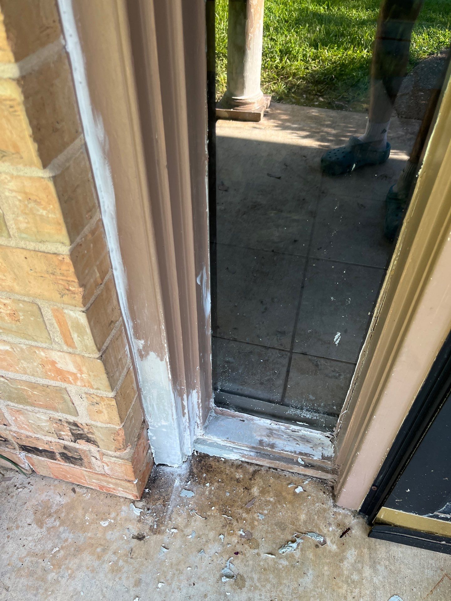 Exterior Painting in Tyler, TX | Eaves, Door & Columns in Elegant Black by Quality Coats Painting