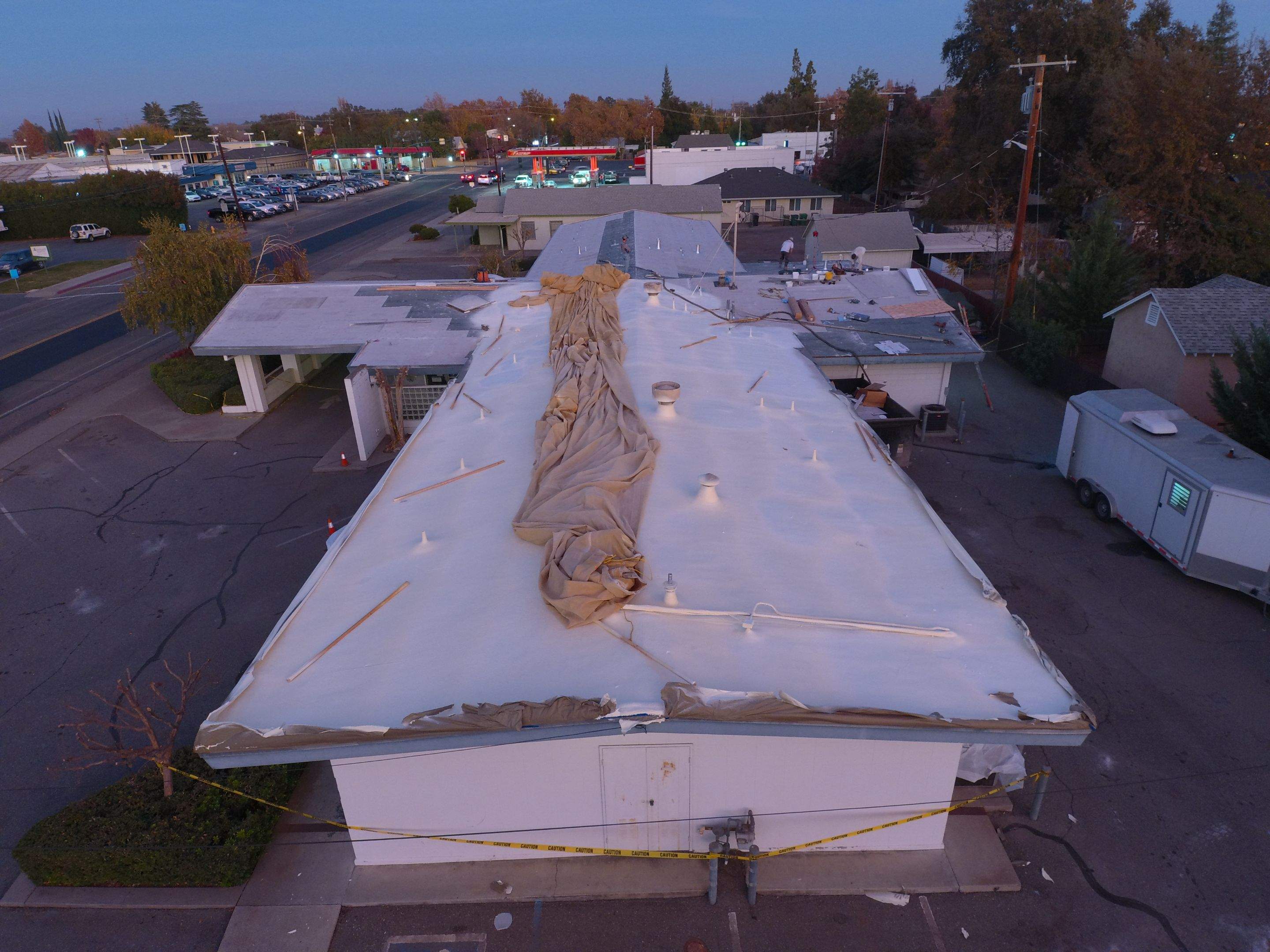 Spray foam and coatings using Conklin Benchmark/PUMA XL coatings and spray foam by Straight Edge Roofing Inc