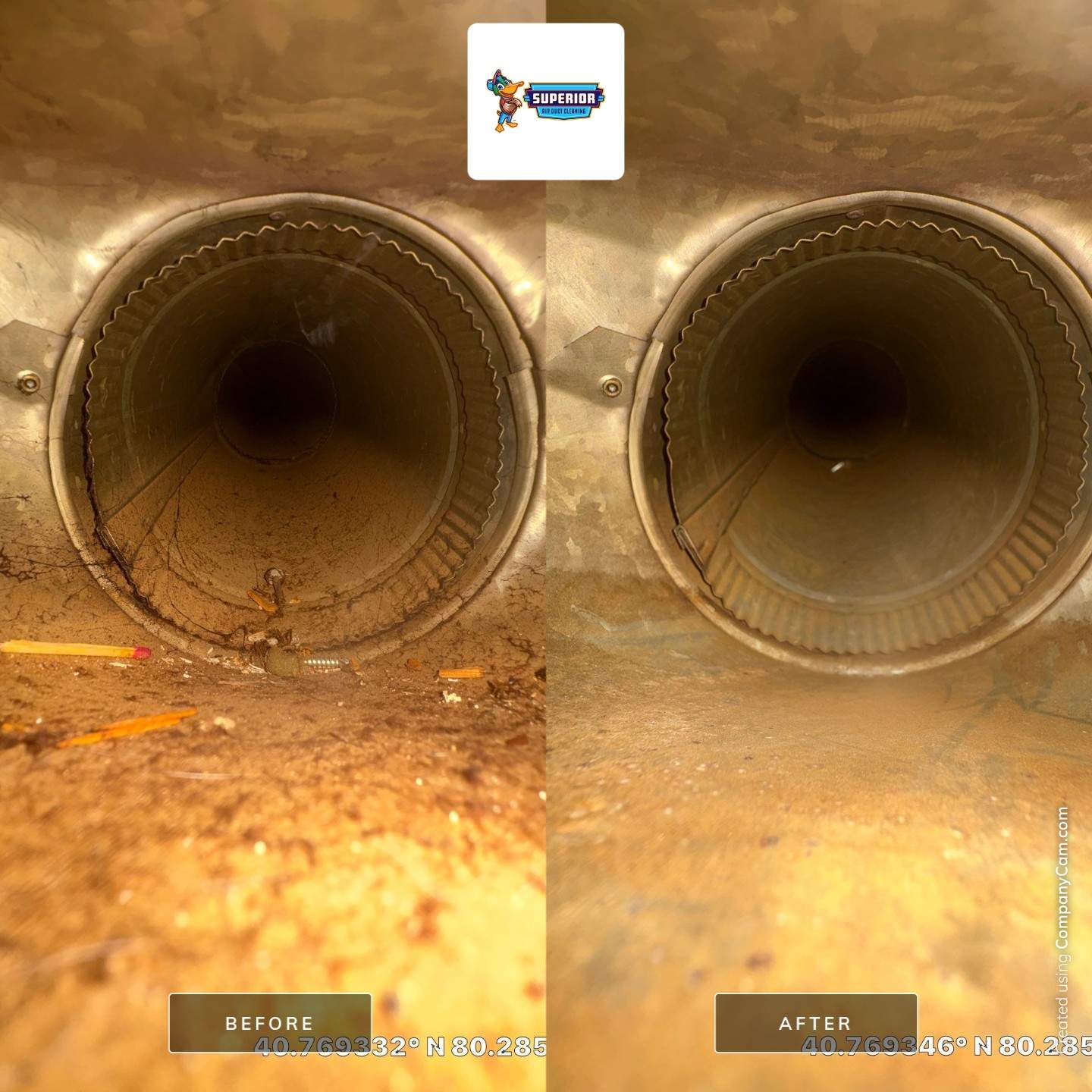 Air Duct Cleaning in New Brighton, PA using vacuum truck by Superior Air Duct Cleaning