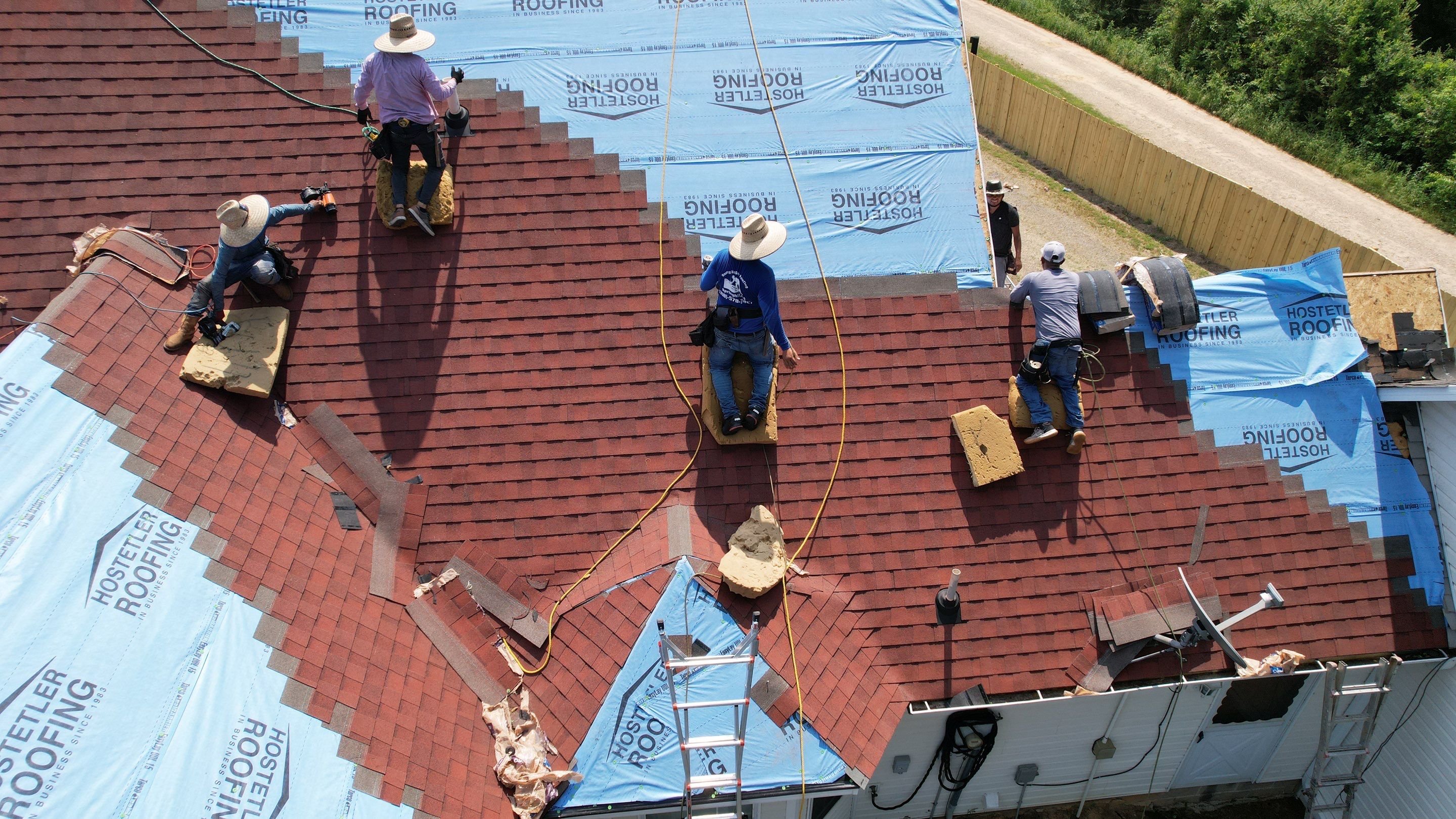 Residential Roofing Installation using GAF Timberline HDZ by Hostetler Roofing