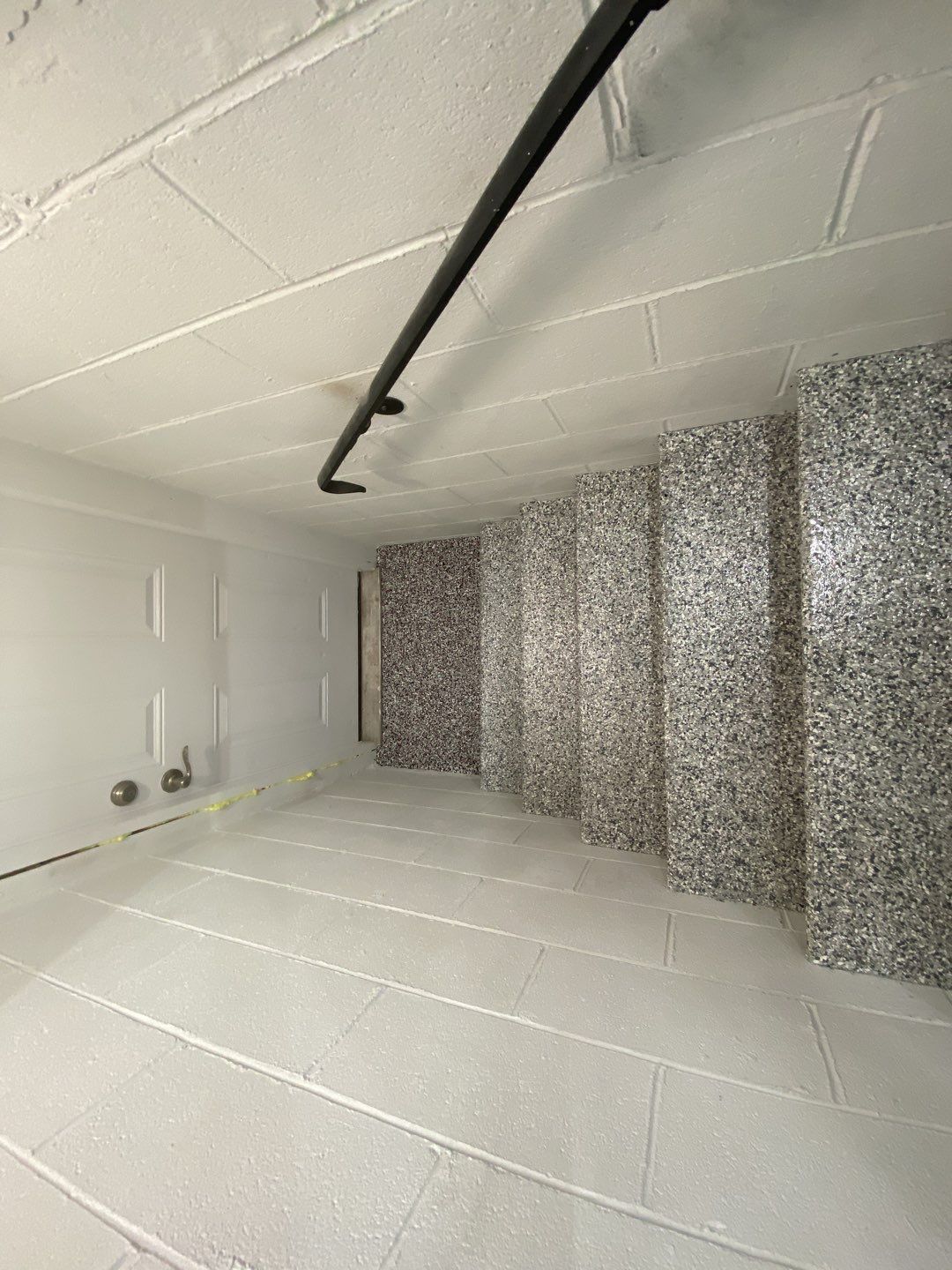Garage Floor with Stairs using Buckeye and Slate Stone by Your1DayFloor.com