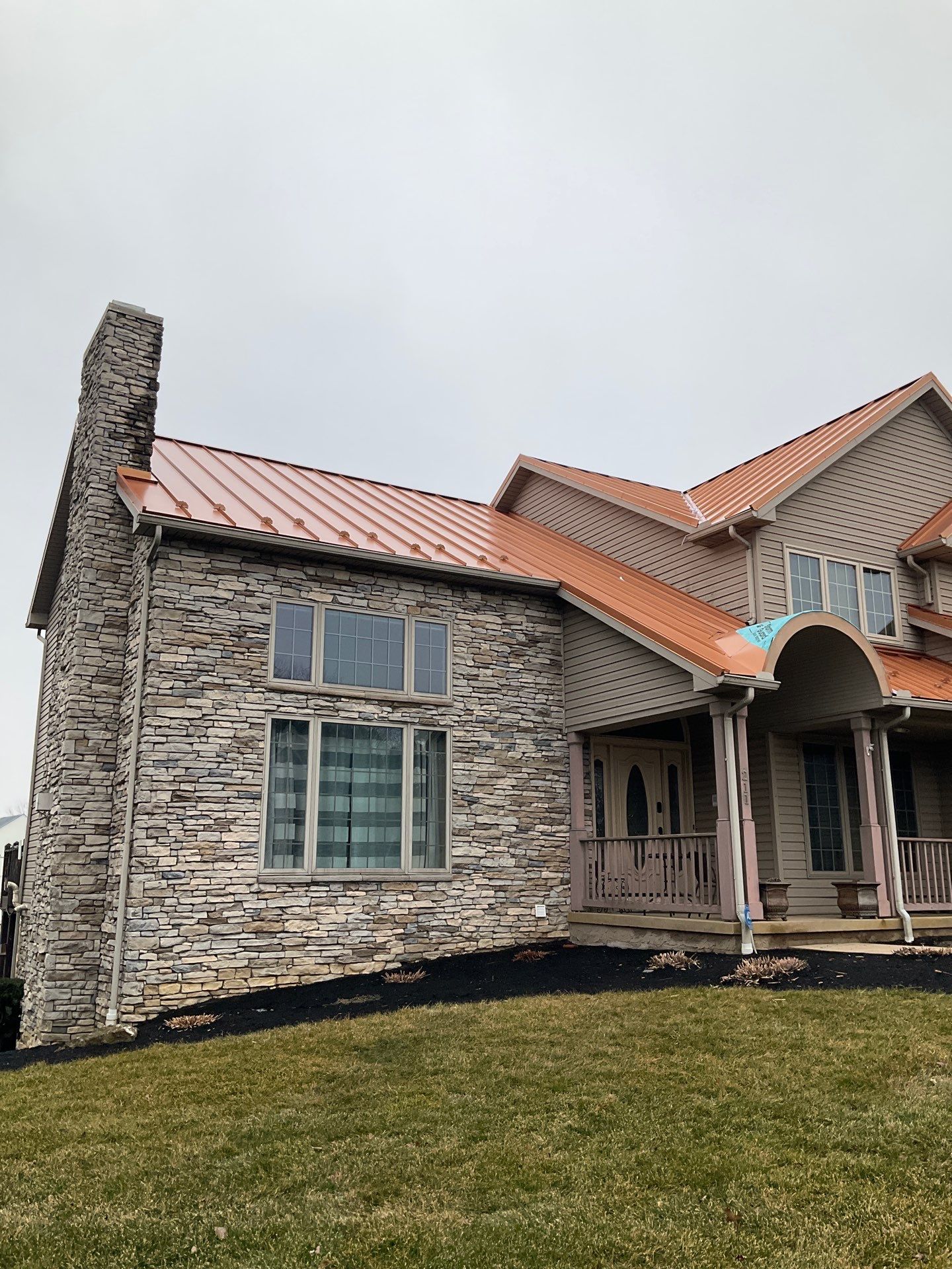 Standing Seam Roof – Copper Finish by Esh Builders