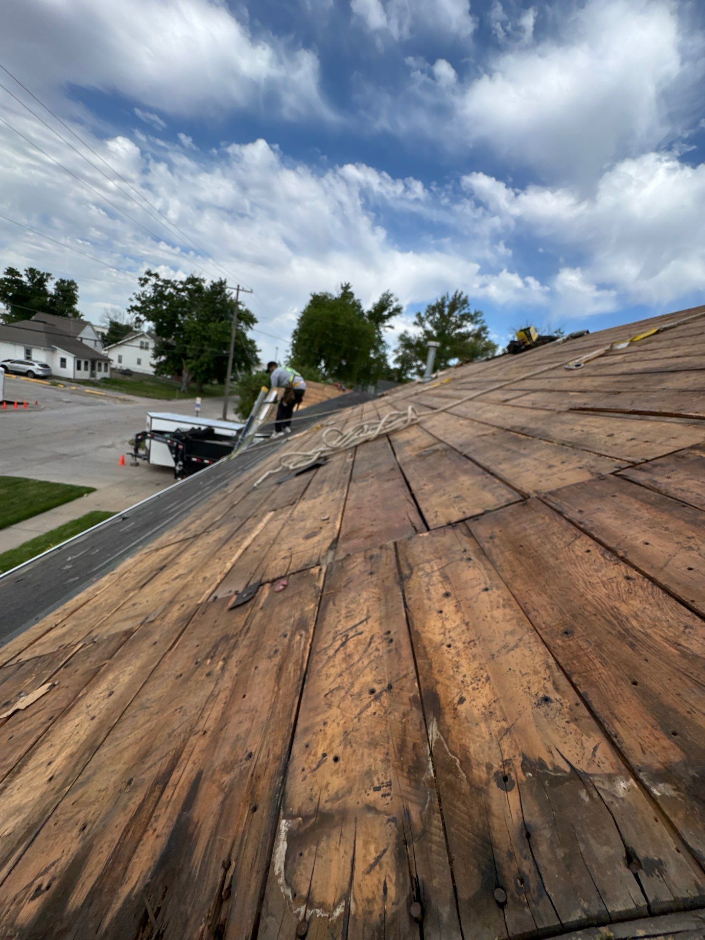 Roof Replacement over Original Plank Decking in Fremont, NE by Crows Roofing LLC