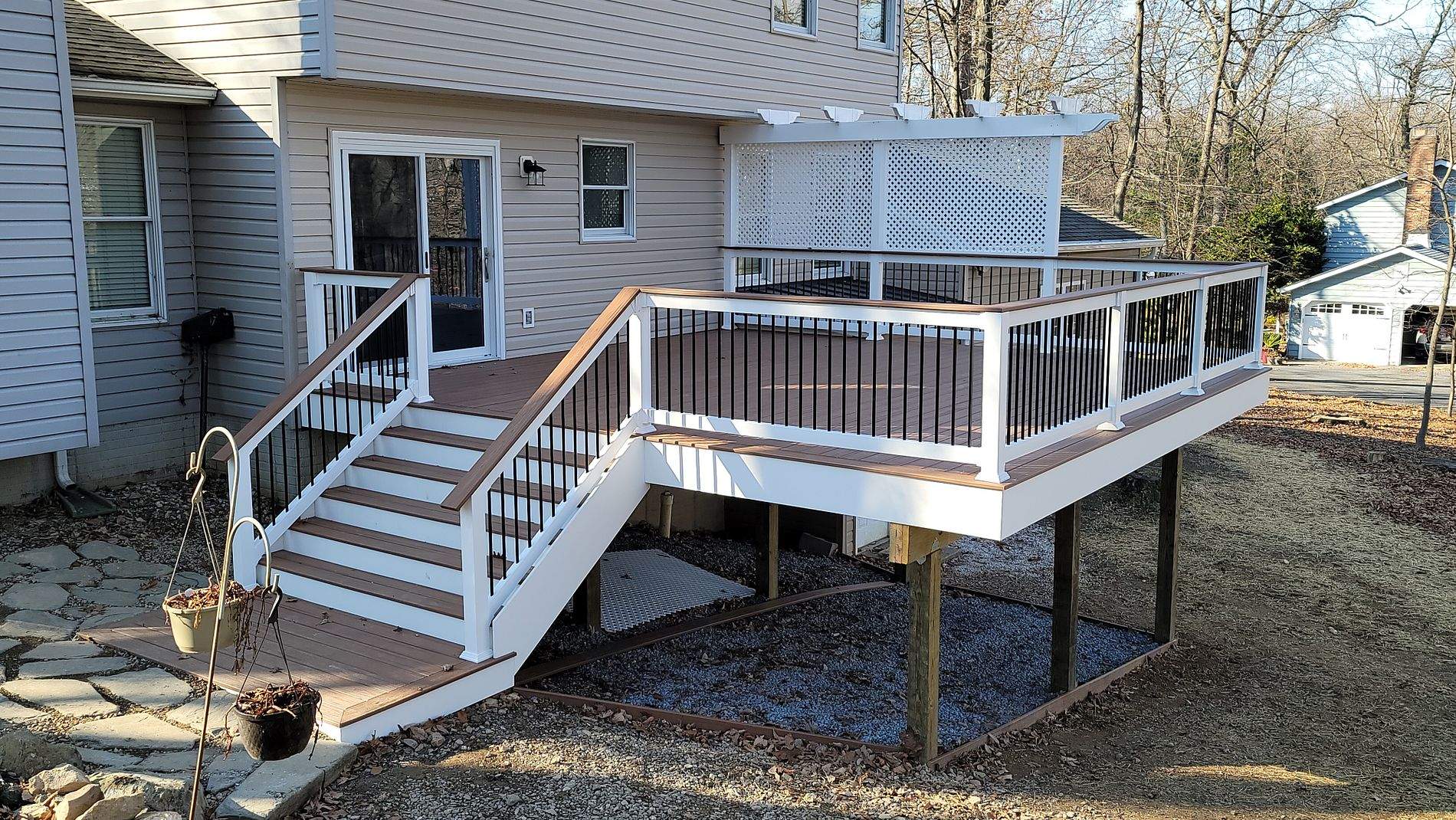 Rebuild deck, exterior wall repair and sliding glass door by Roof Right Inc