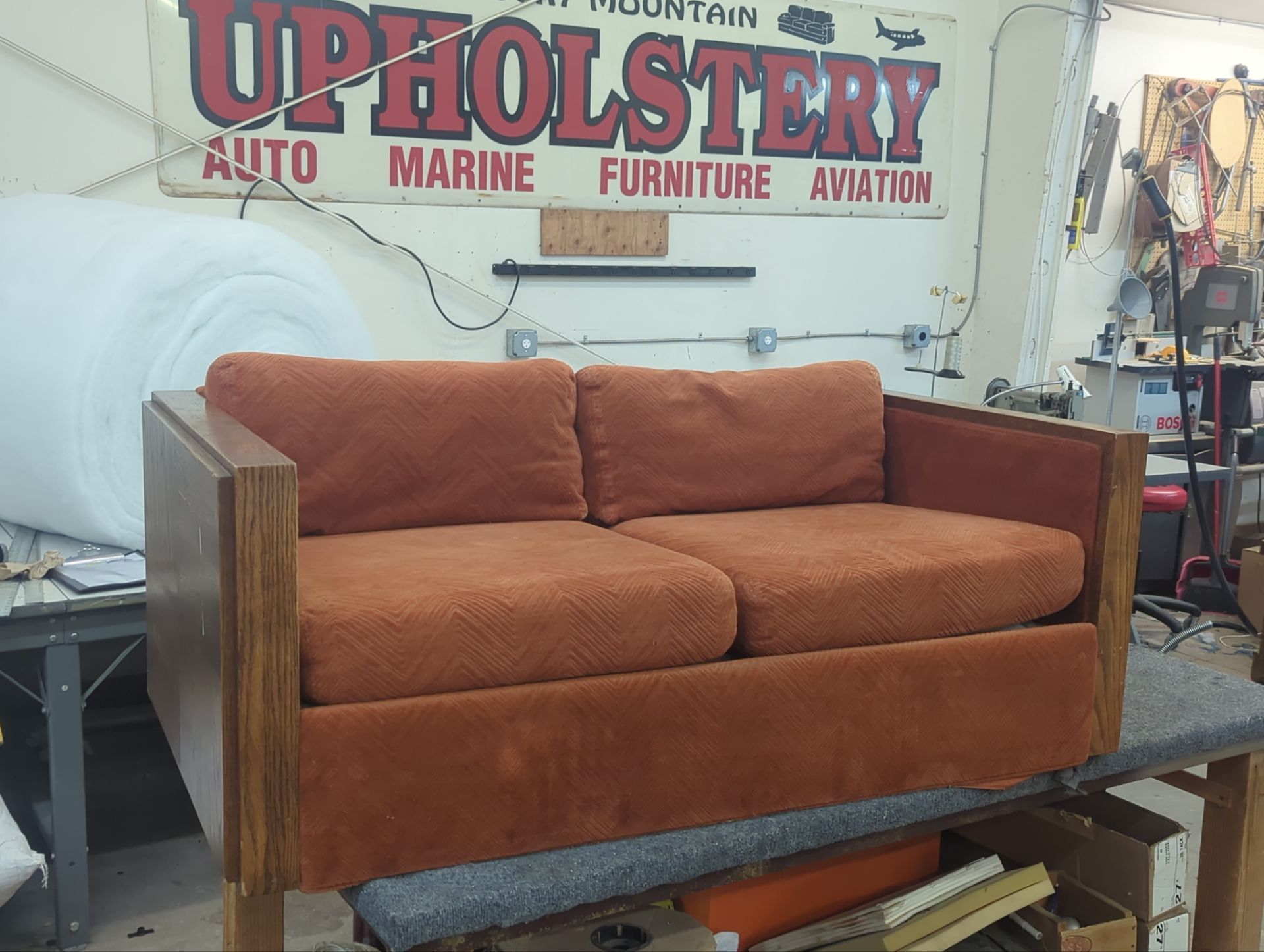 Retro Sofa  by Rocky Mountain Upholstery Co