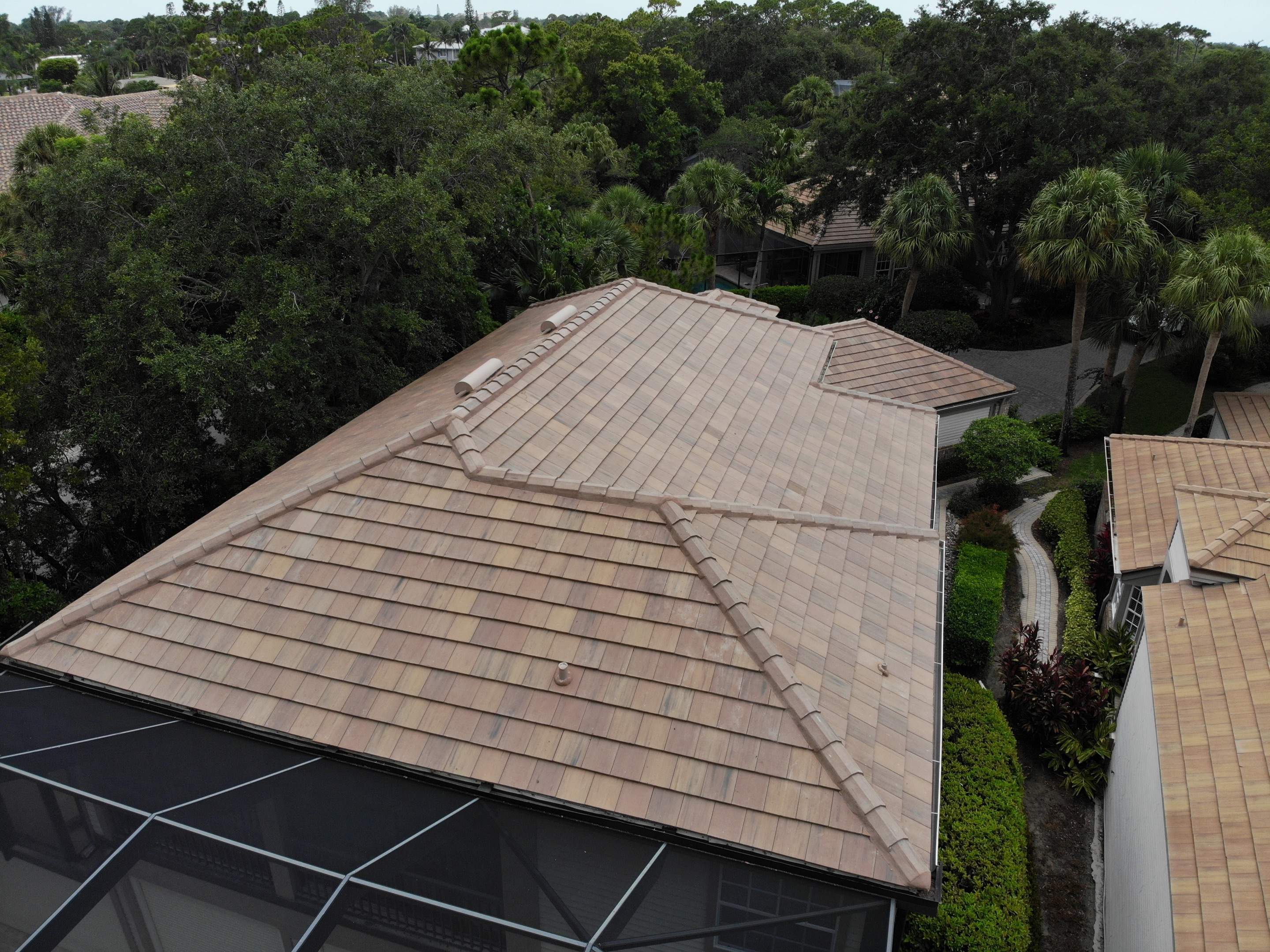 Residential Roofing Installation using Concrete Tile in Bonita Bay Community by International Roofing