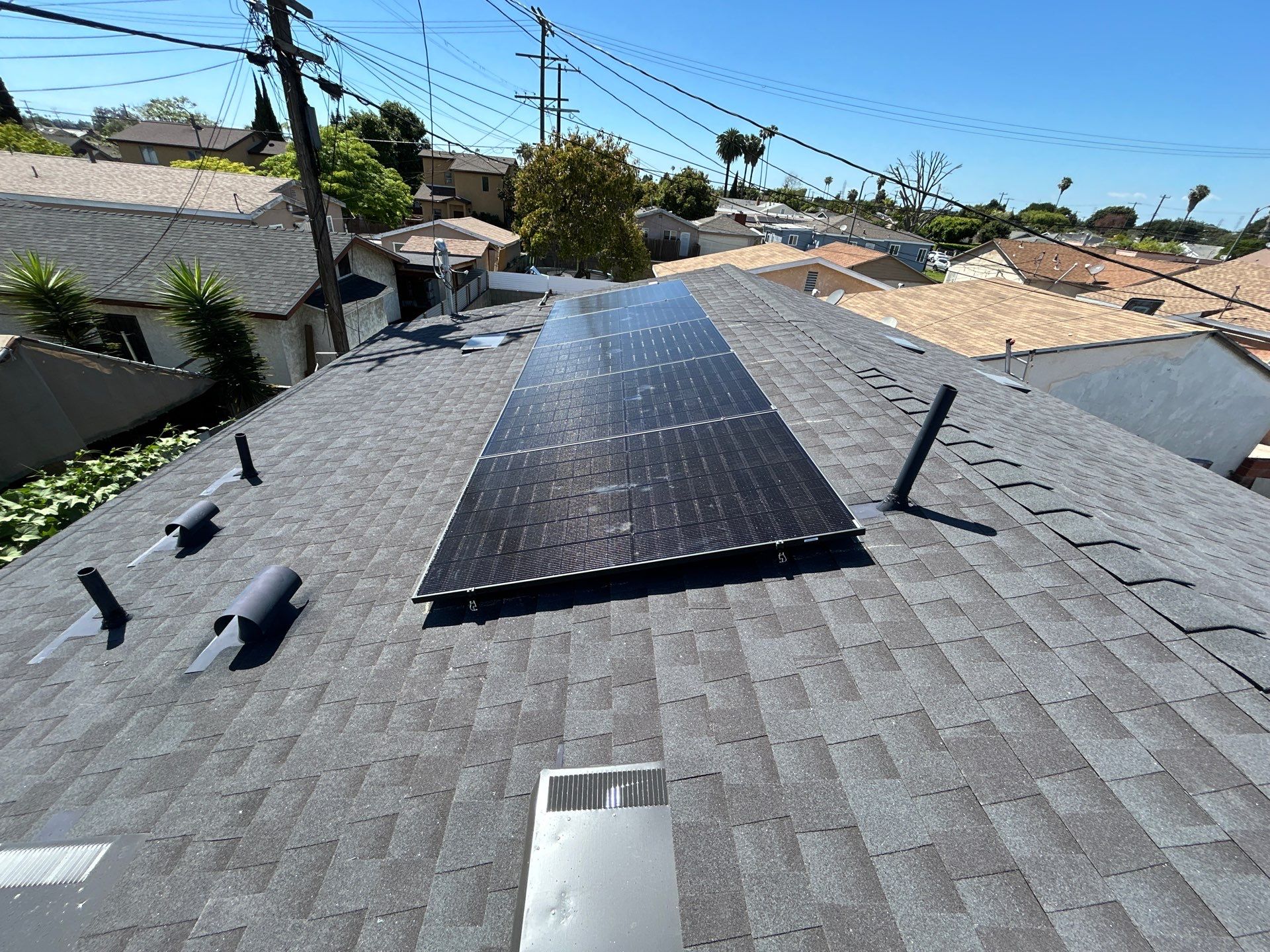 Five Panel Solar Installation in Los Angeles by AWS Solar
