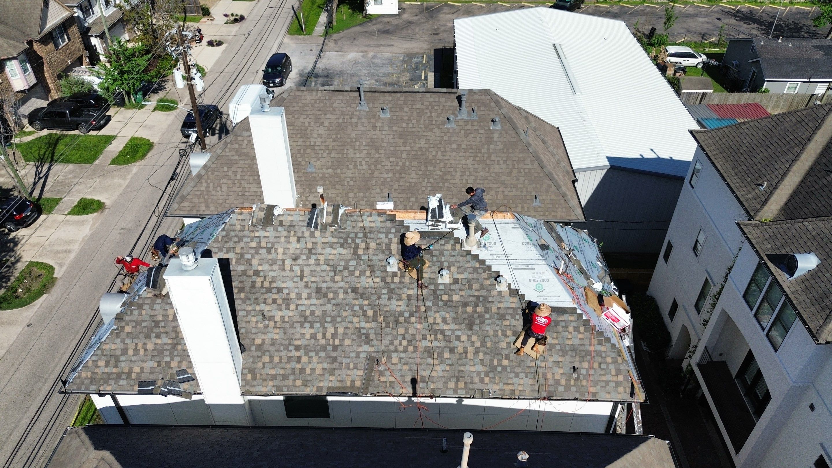 Roof Replacement using IKO Nordic in the Heights! by Core Four Roofing