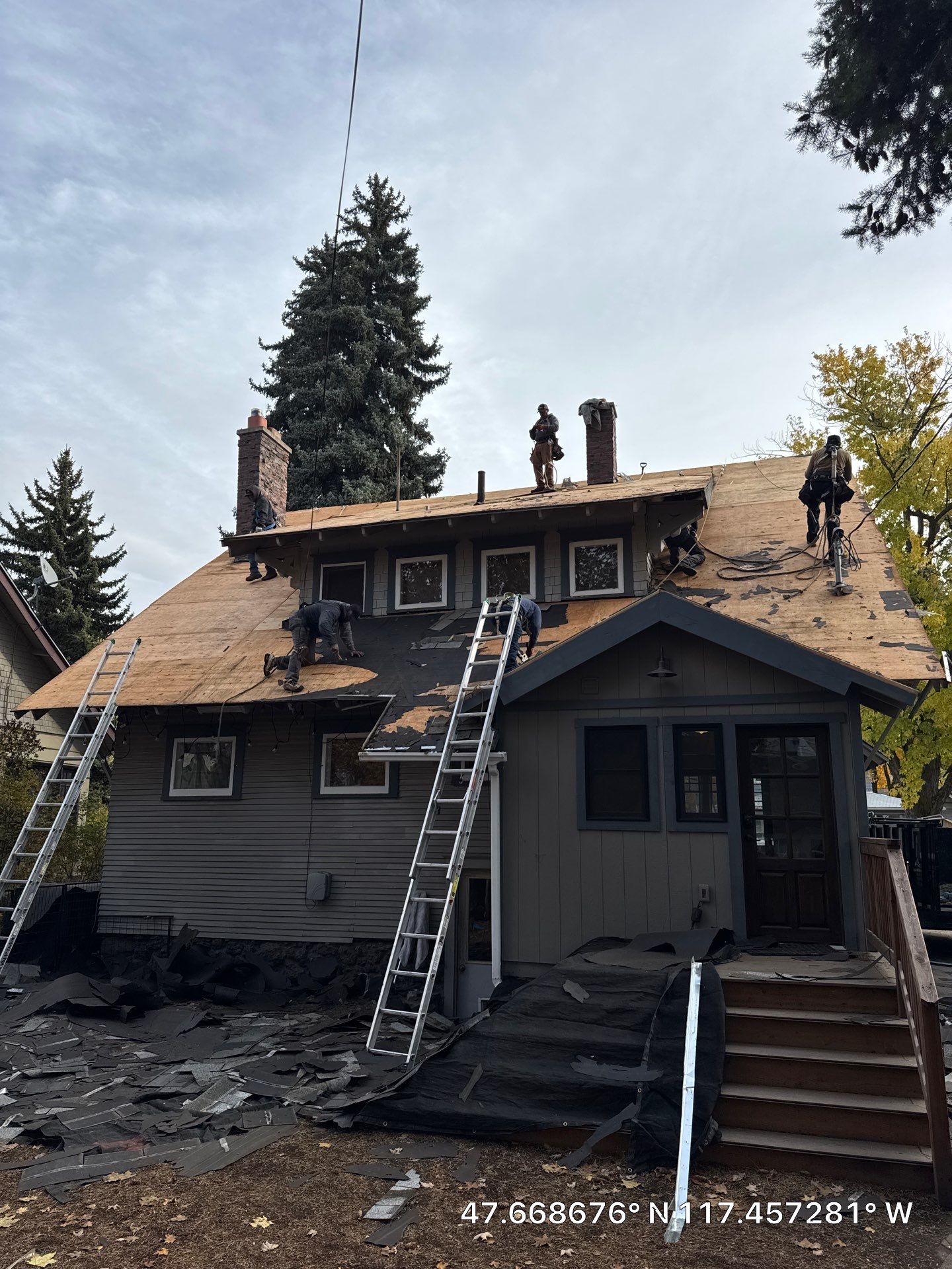 Complete Residential Roof Replacement and Decking Repair in Spokane by Alpine Roofing