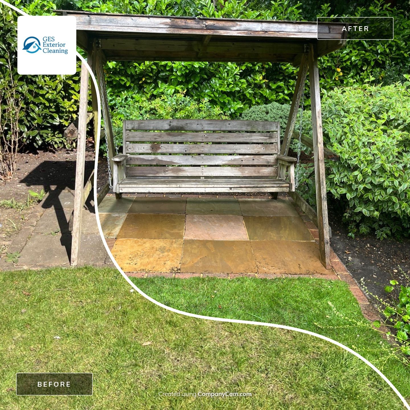 Patio Clean using 18inch Whirlaway FSC by Ges Exterior Cleaning ltd