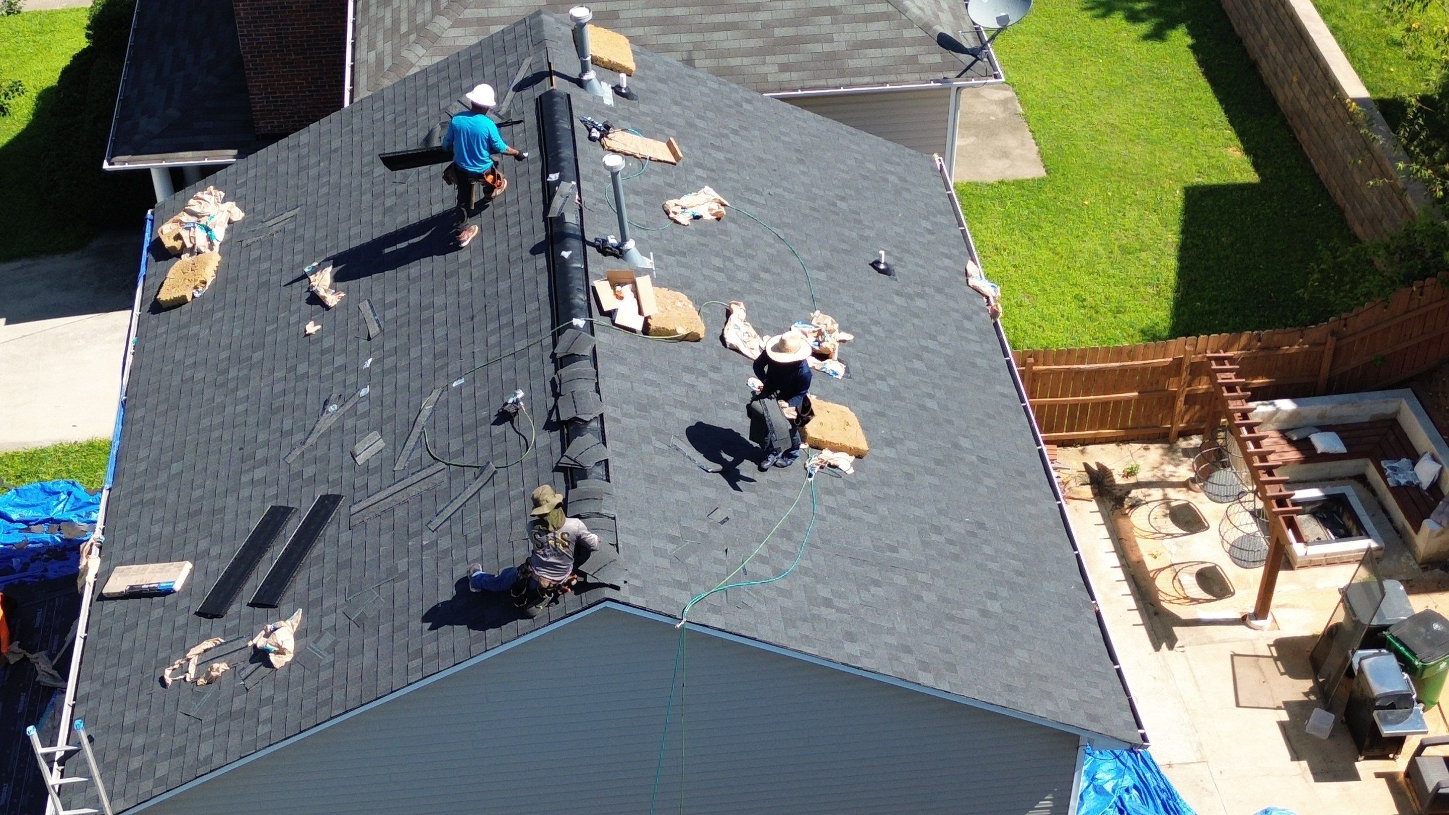 Roof replacement and interior repair by hail damage by Just Brilliant Restoration JBR
