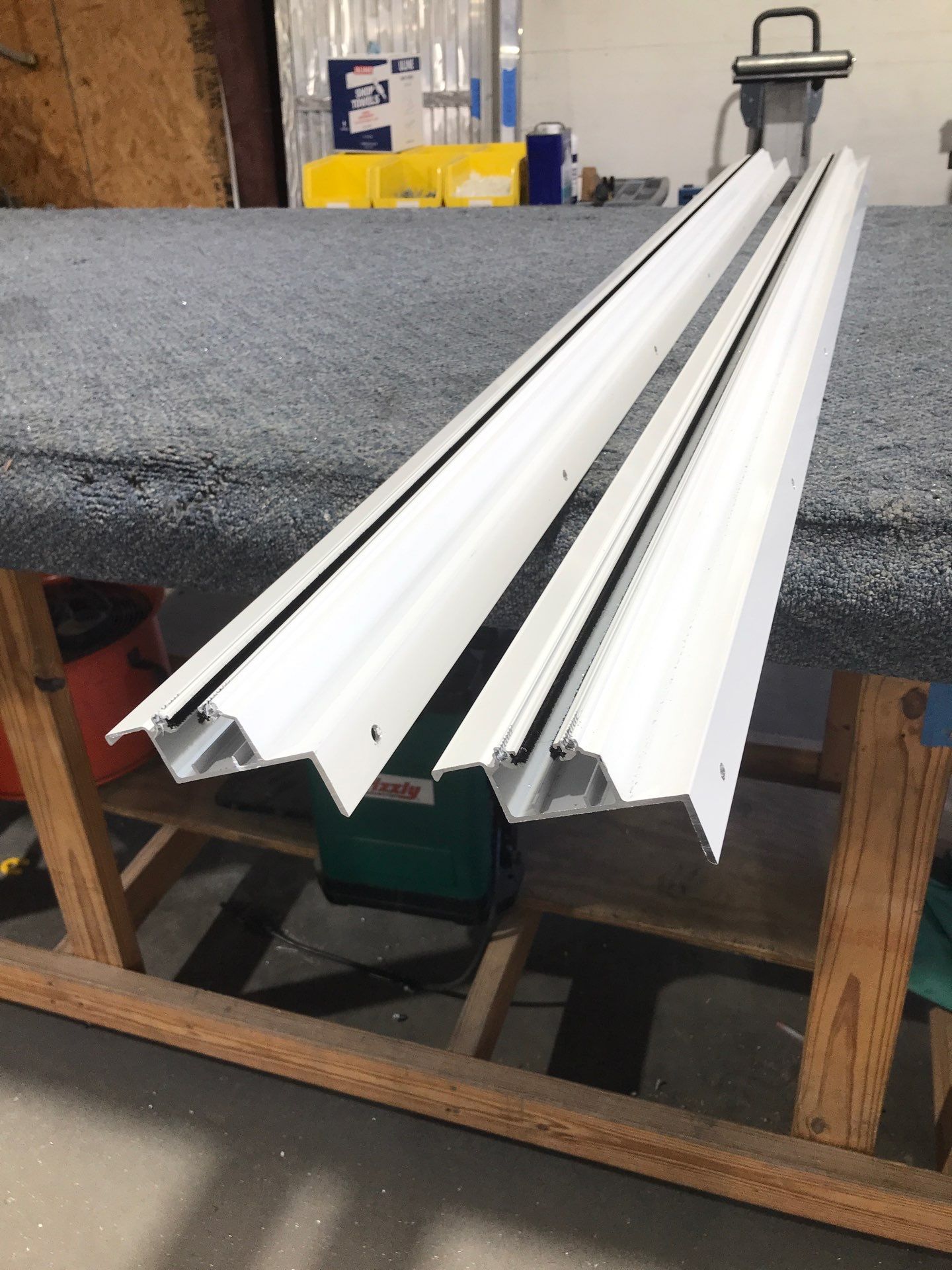 Residential Accordion Hurricane Shutter Installation in Fountain, Florida by Brannan Aluminum Inc.