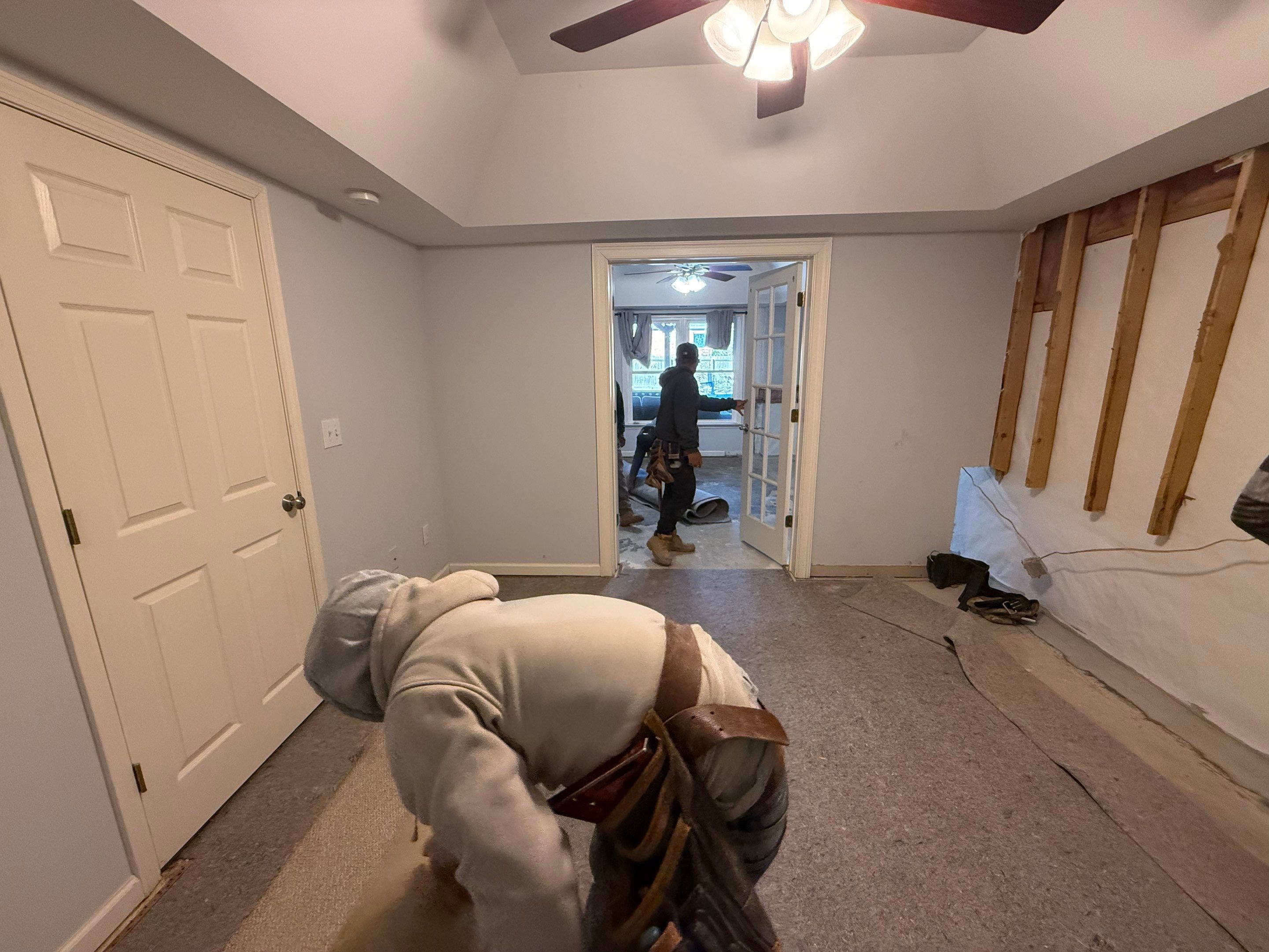 Full Basement Remodeling with Custom Flooring and Tray Ceilings in Marietta by Swift Home Renovations