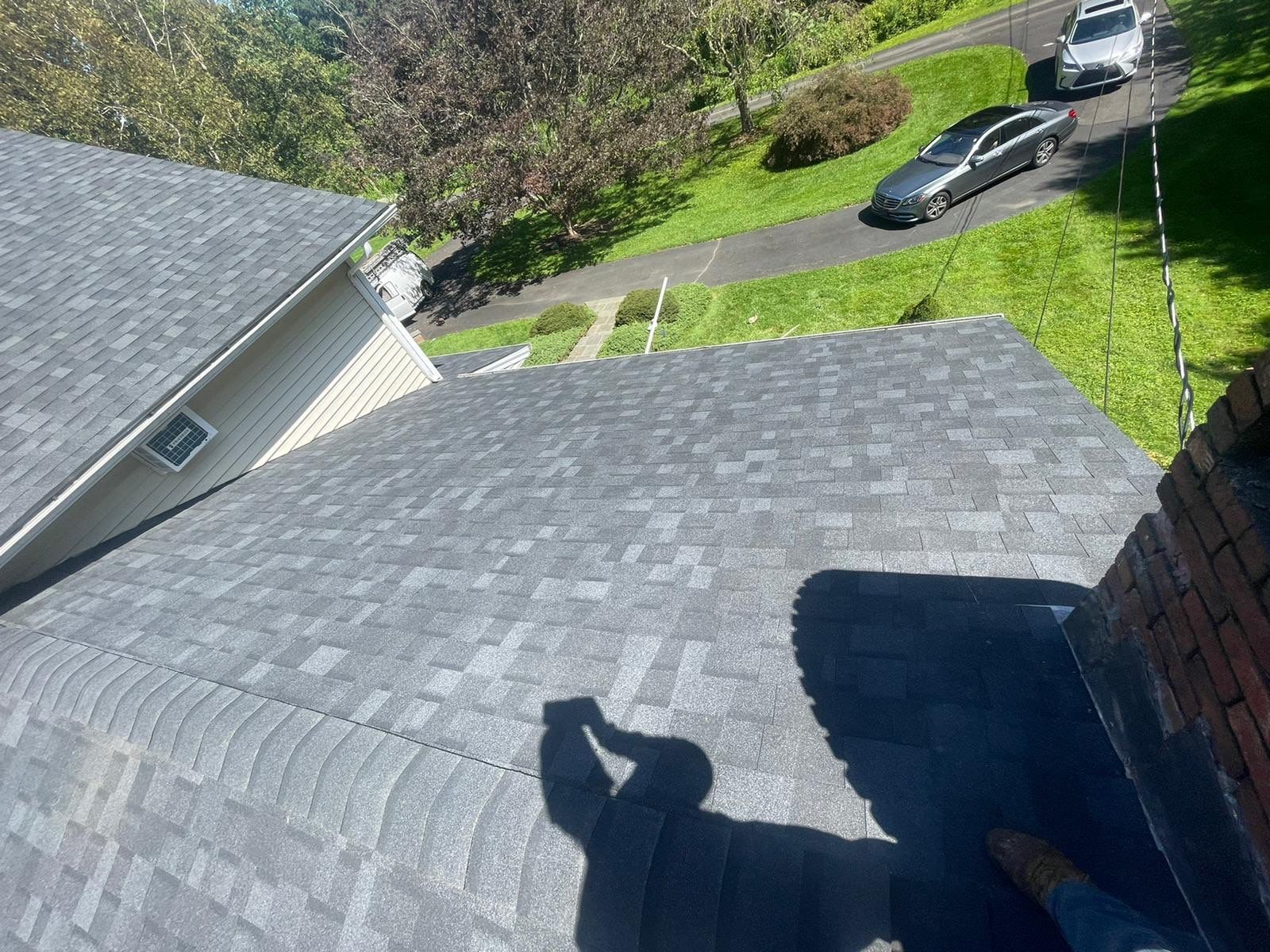 Residential Roofing Installation using Owens Corning TruDefinition Duration AR - Onyx Black & New Siding Using Mainstreet Charcoal Gray by A Plus Exterior