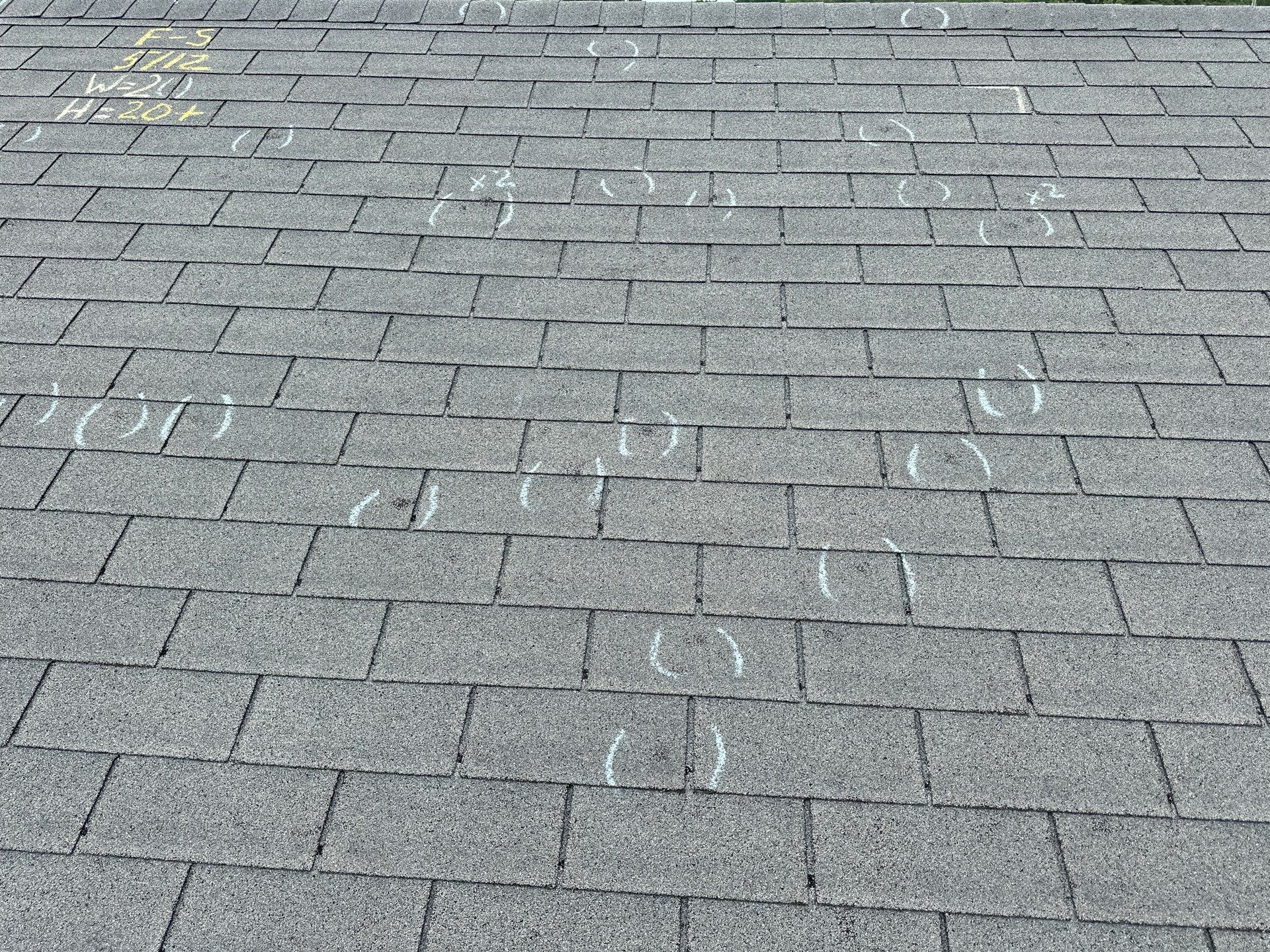 Solid Hail Damage - 3 Tab by Paragon Roofing