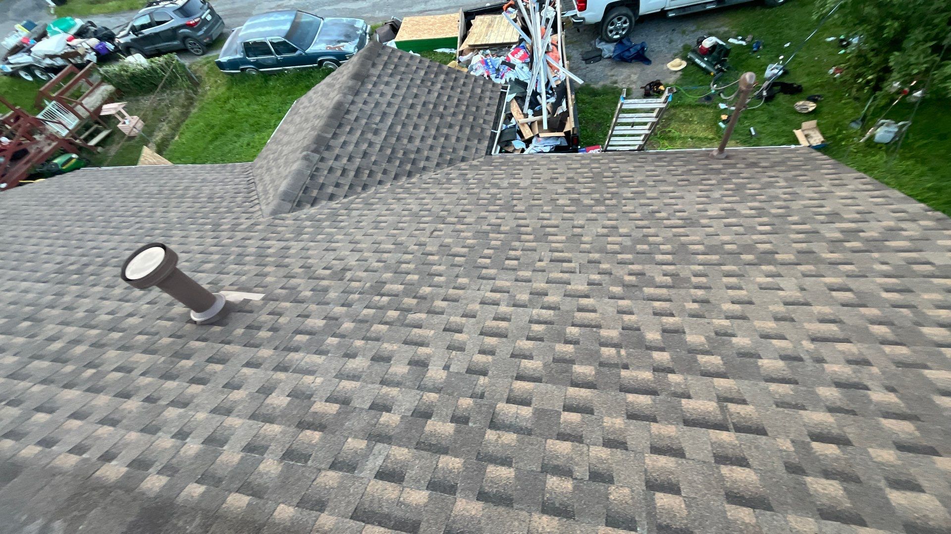 Residential Roofing Installation using GAF Timberline HDZ Barkwood by Rainstoppers Roofing
