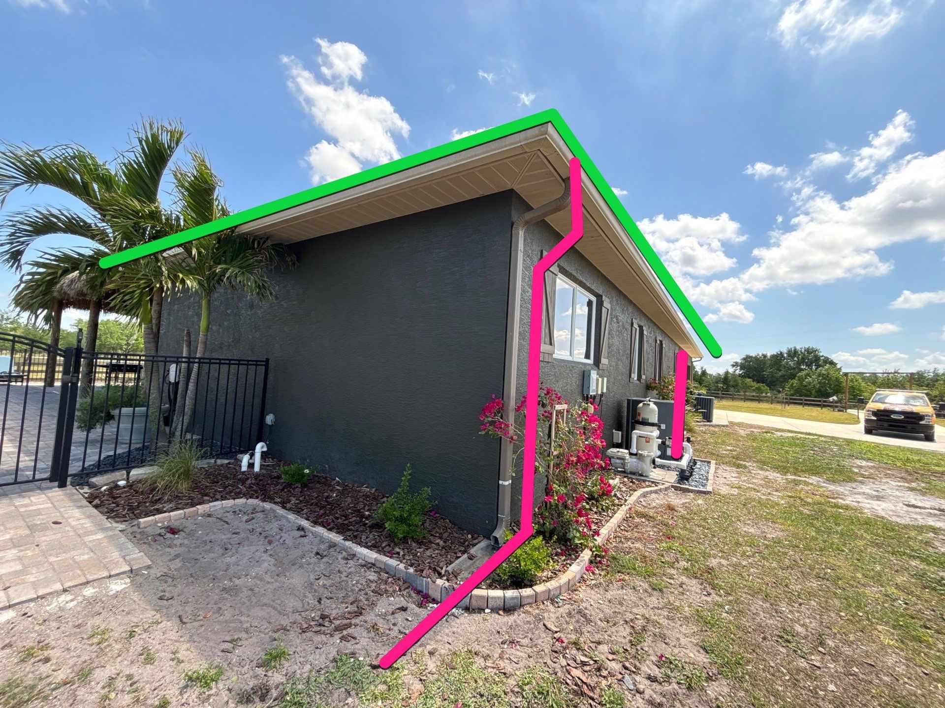  7-inch White seamless gutters and downspouts in Myakka City FL by Gutter Professors