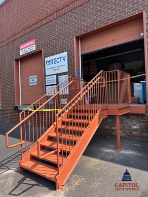 Industrial Structural Staircase & Pipe Railings – Gateway Center – Gaithersburg, MD