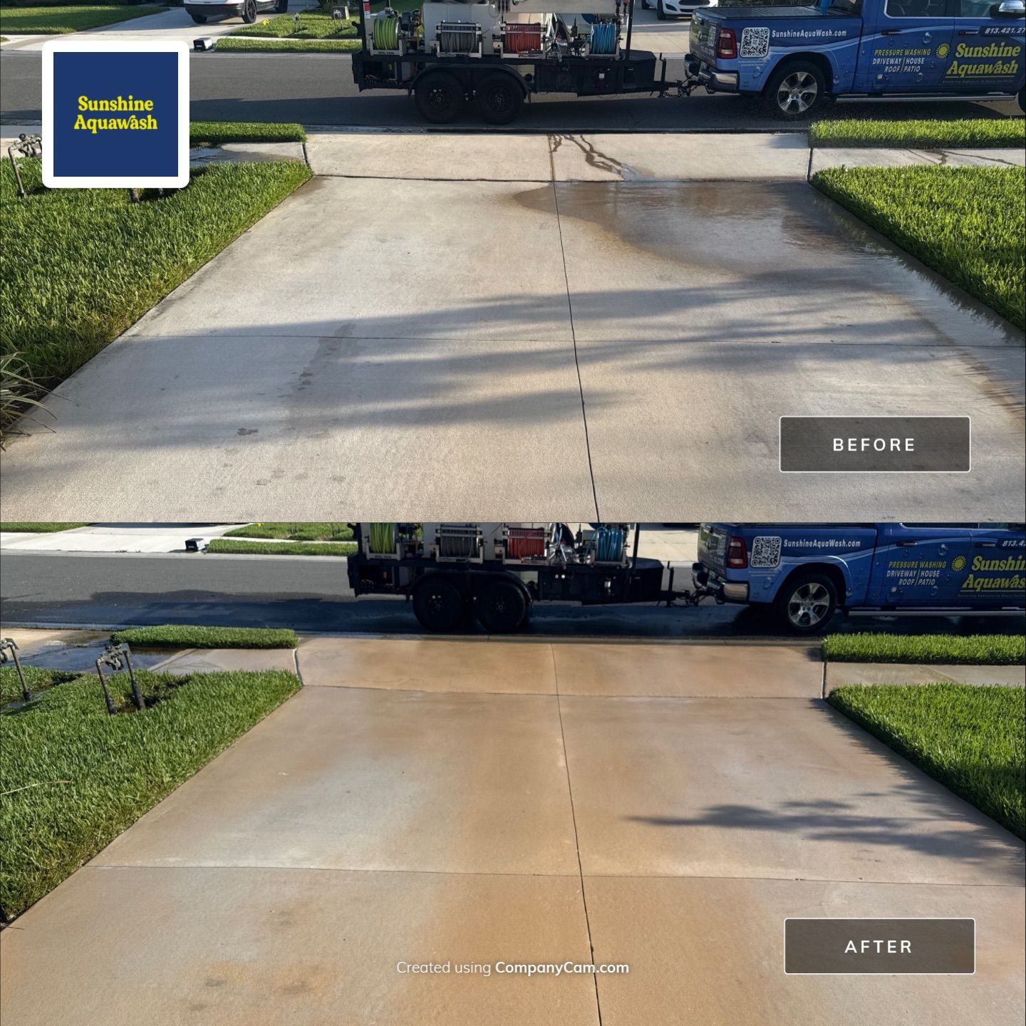 Driveway & Sidewalk Cleaning in Summerwoods Parrish, FL 34219 by Sunshine AquaWash