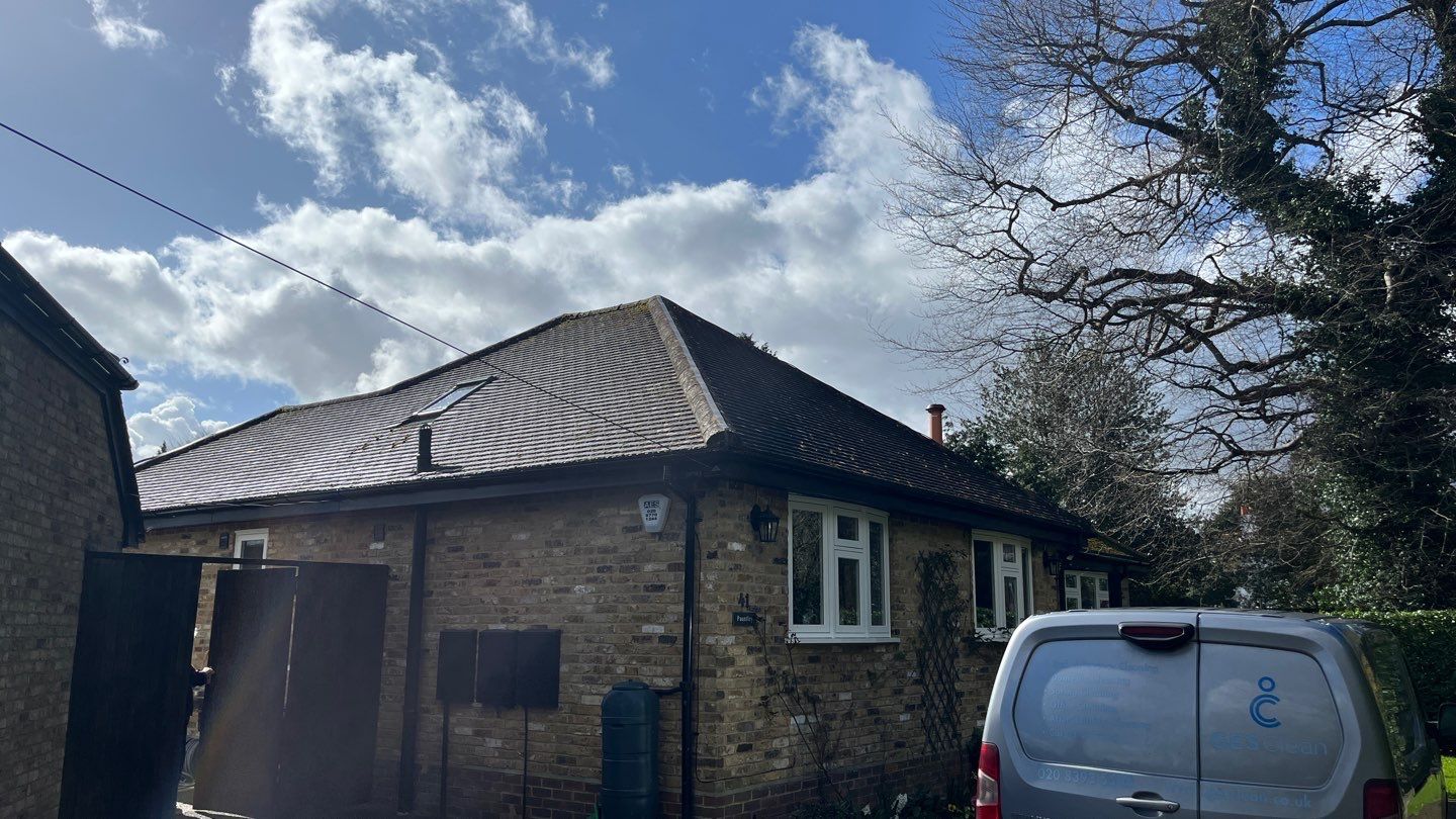 Roof Clean - Biocide Treatment using Honda 15lpm Low Pressure Washing Machine by Ges Exterior Cleaning ltd