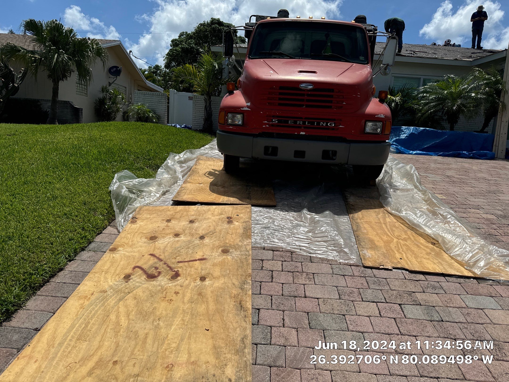 Residential Roofing Installation using 1" Nail strip metal roof by BLUES BROTHERS CONSTRUCTION CORP