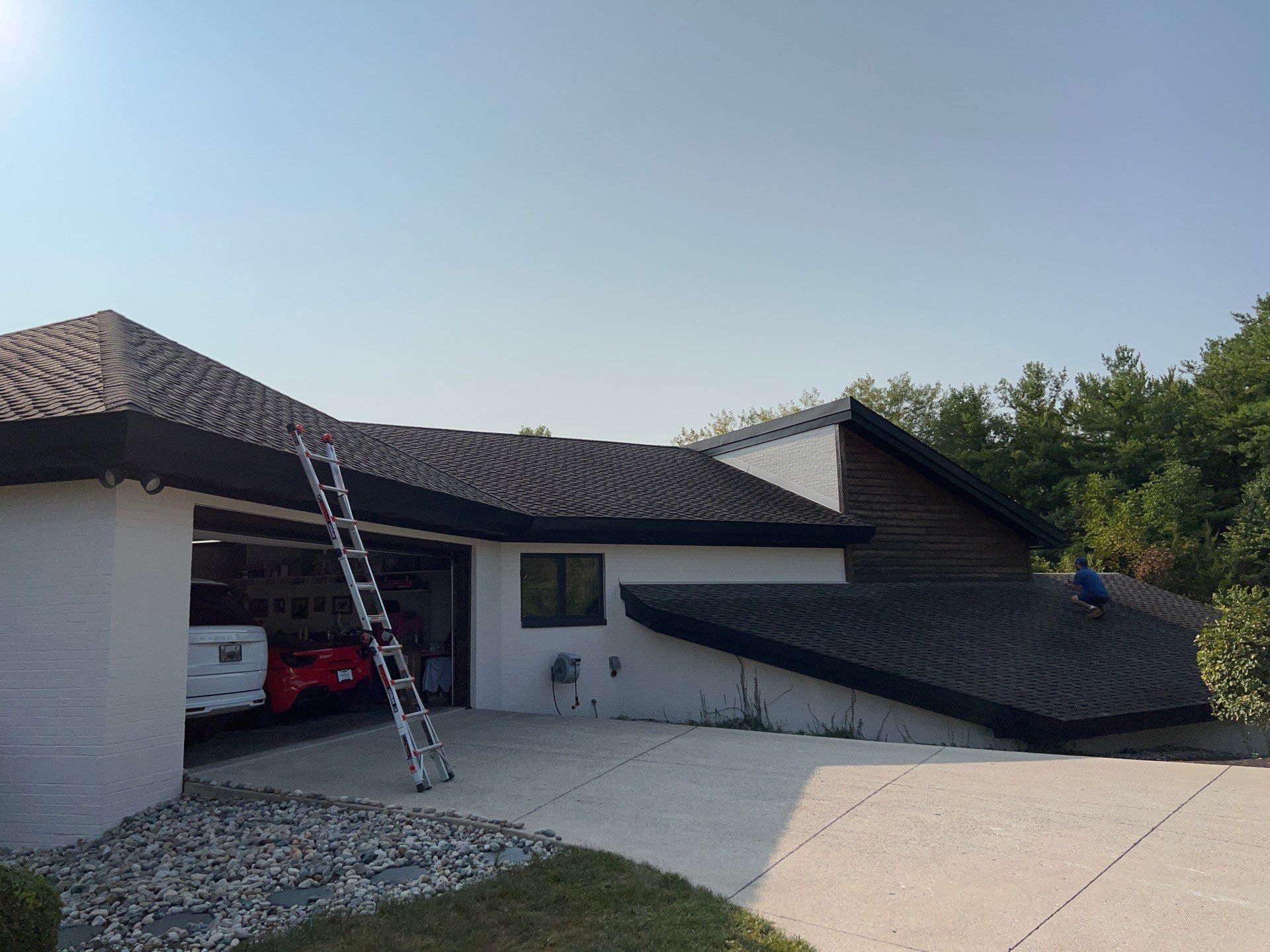 Black Frost Metal Shake Roof & Modern Exterior Renovation – Fort Wayne, IN by 4Ever Metal Roofing