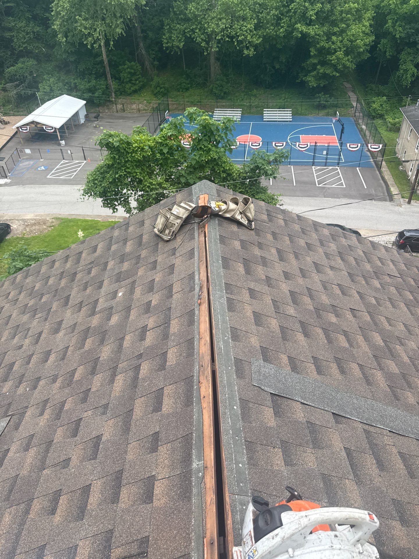 Residential Roofing Installation using GAF Timberline HDZ Barkwood by Rainstoppers Roofing