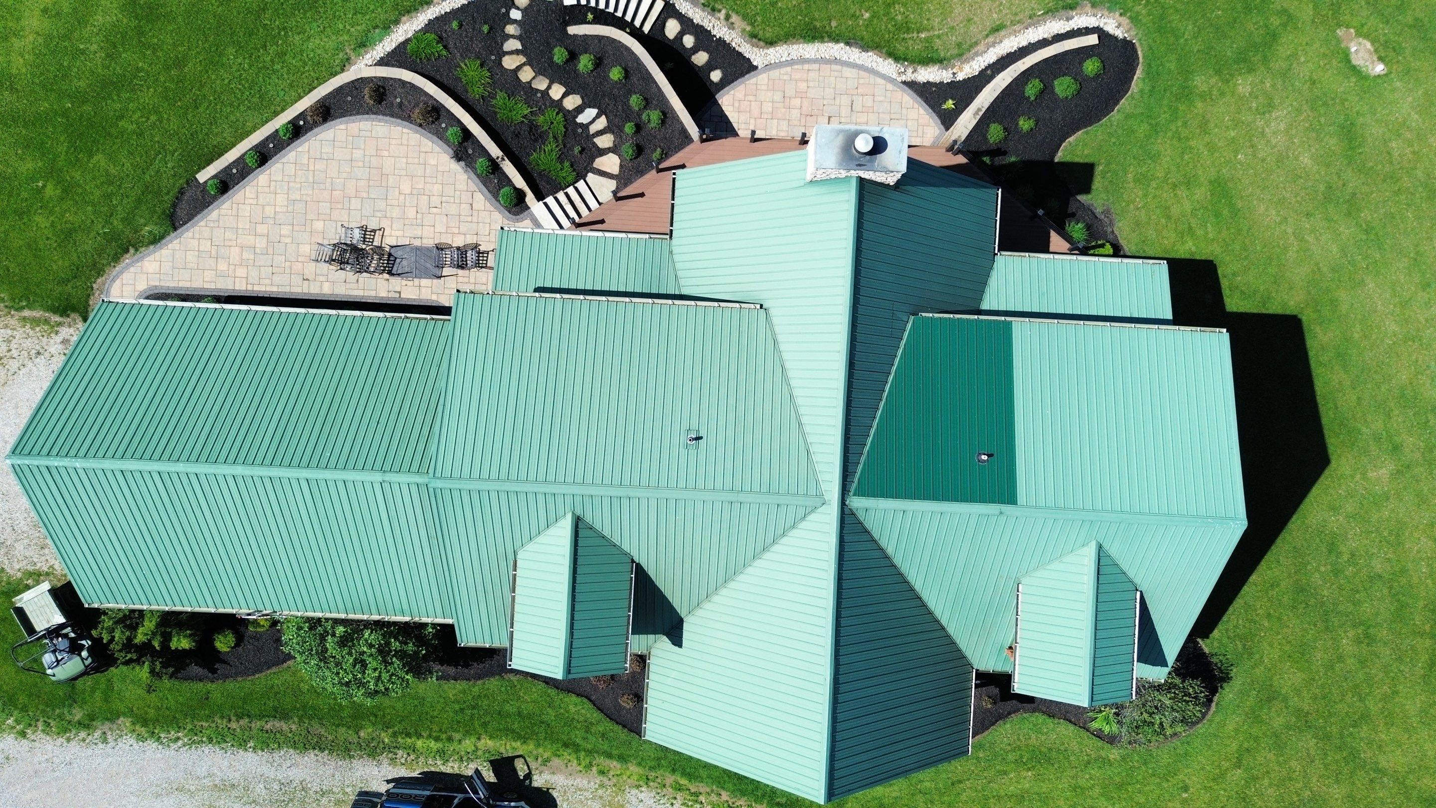 Residential Roofing Installation using Performance Panel Metal - Frost Black by RoofX 