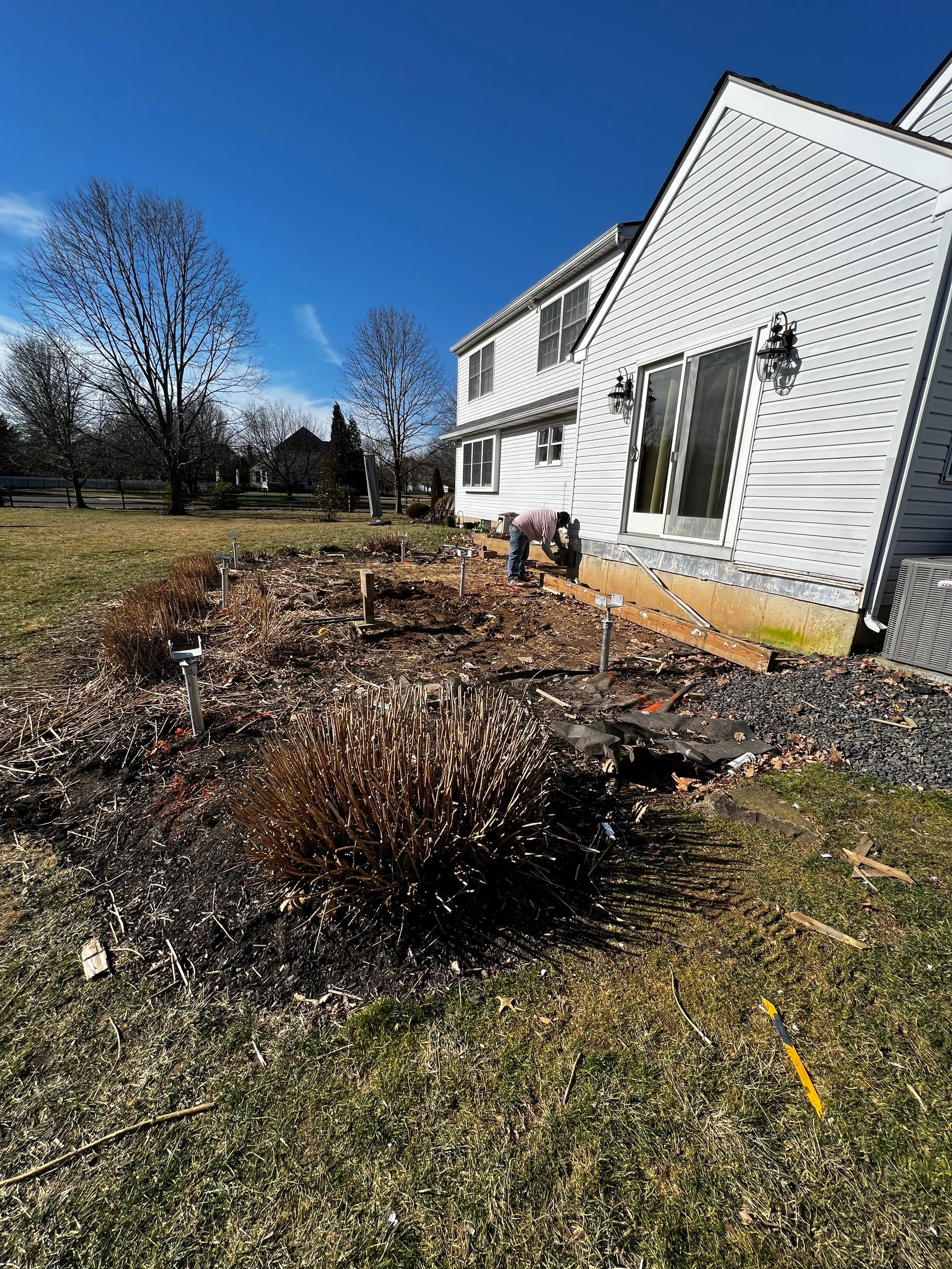 New deck With A frame porch In Morrisville PA by deck guardian