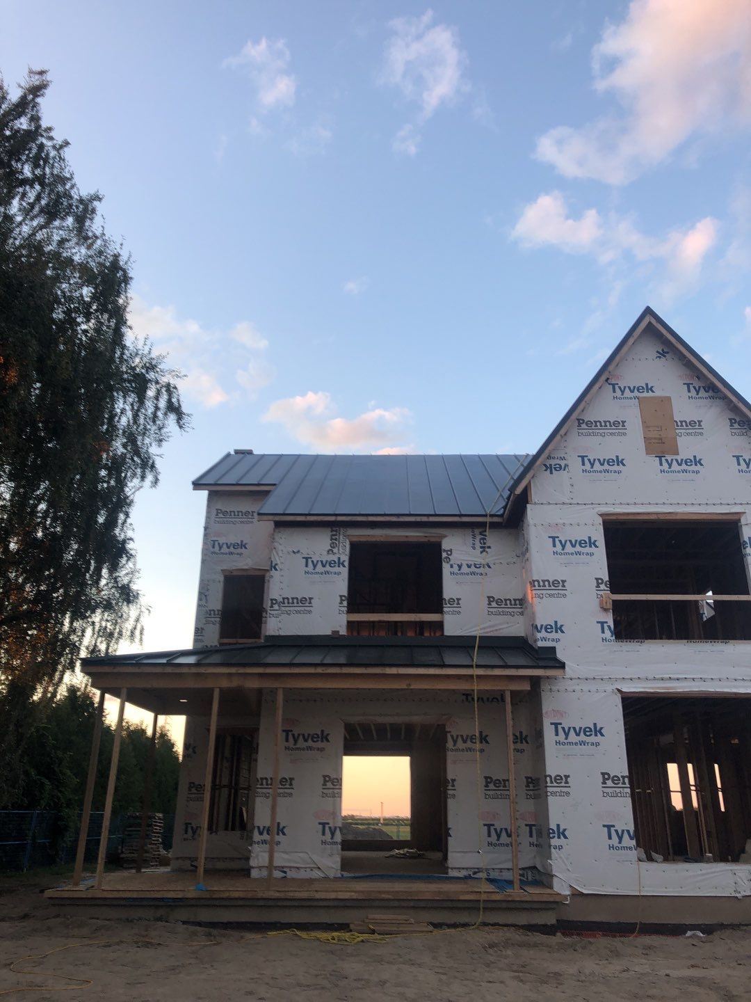 New Home Construction using 16" Standing Seam Panels by Jay Carter Roofing & Sheet Metal