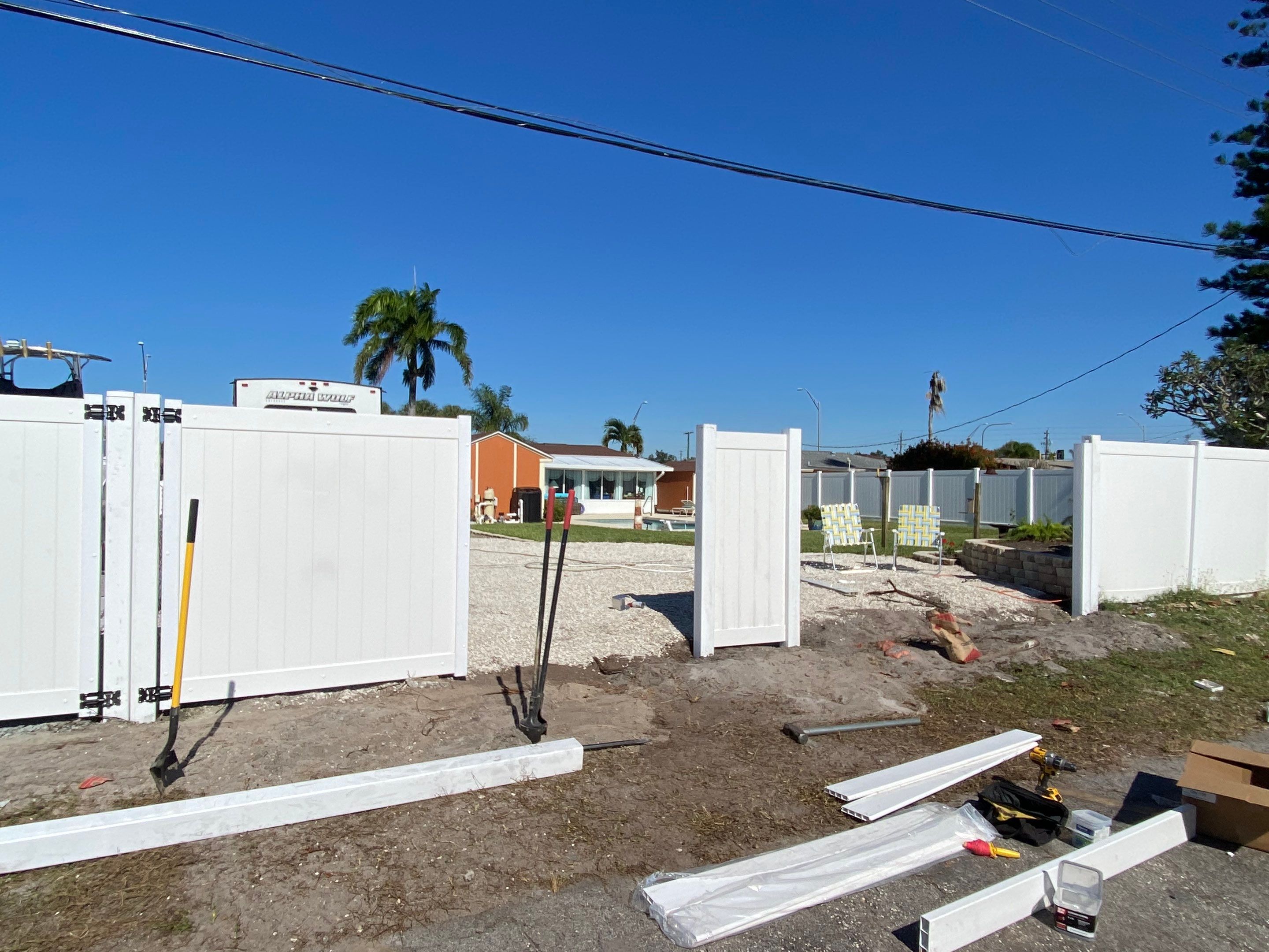 Bradenton FL 6 ft. Tall White Vinyl Privacy Fence  by Asap fence and gates, LLC