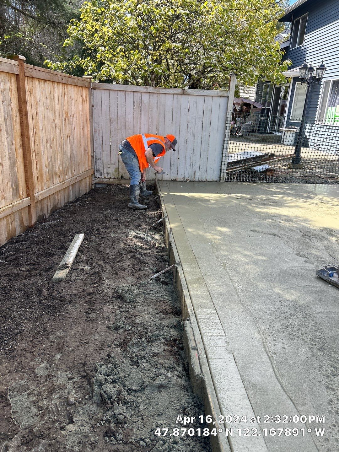 Benedict | Stamped Concrete Back Patio by Jireh Asphalt & Concrete Inc 