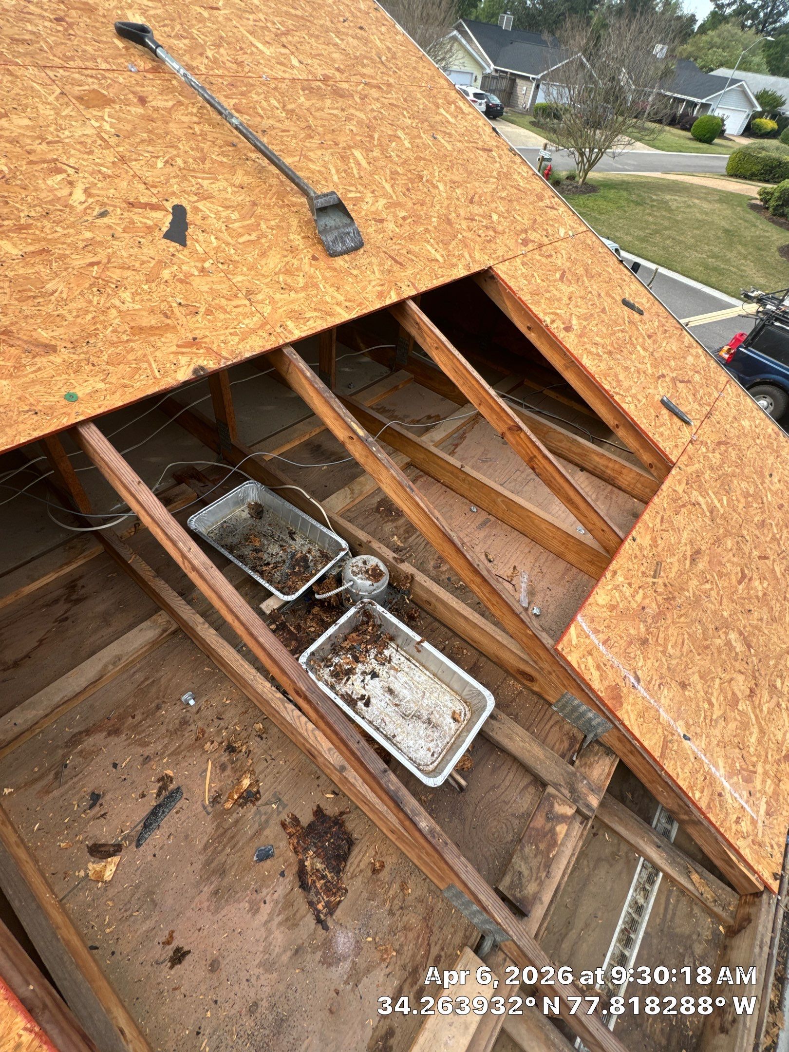 A 5-year-old roof that needed full replacement by North Carolina Roofs