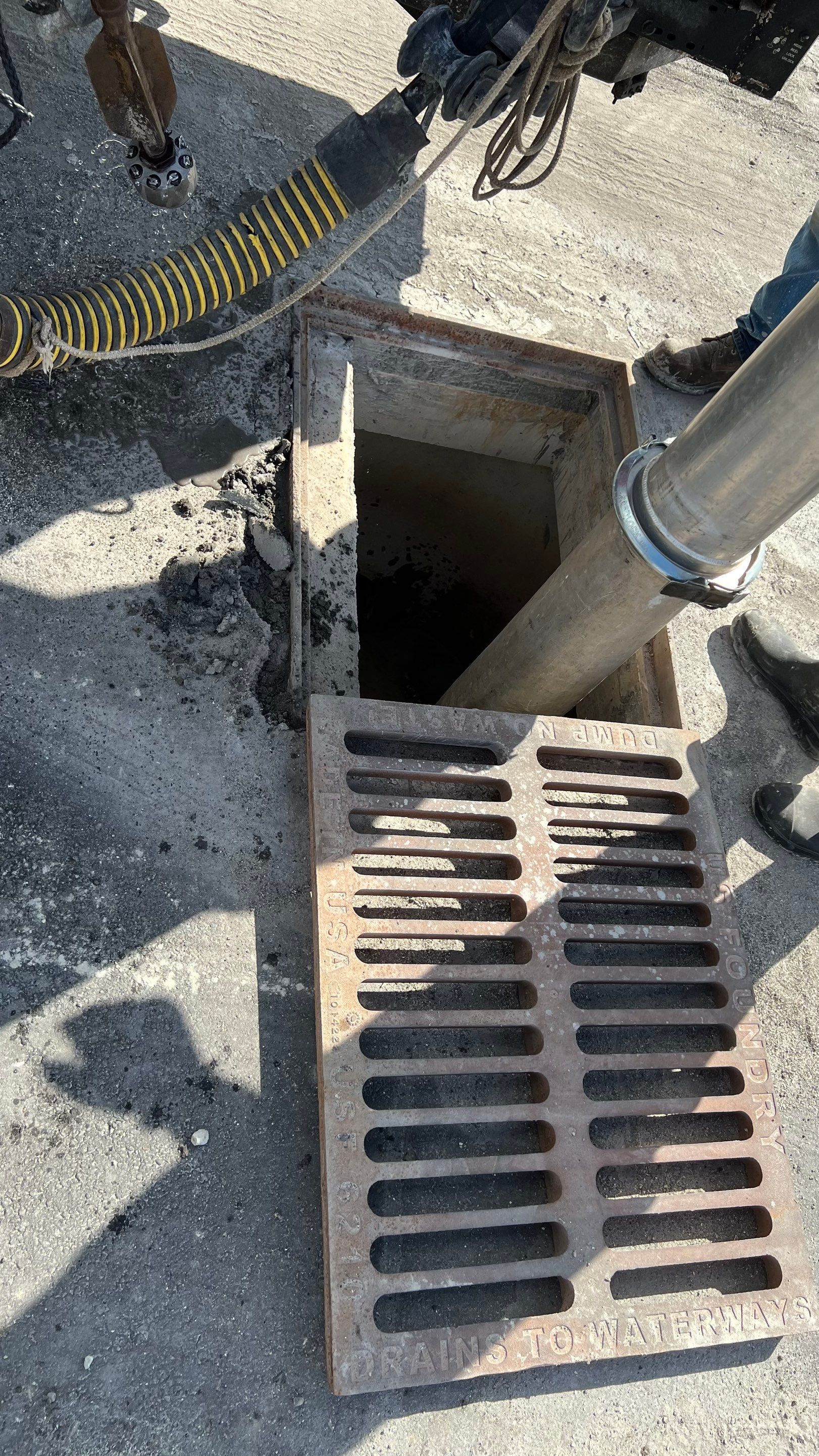 New Construction Storm Drain System Cleaning by APS Power & Water