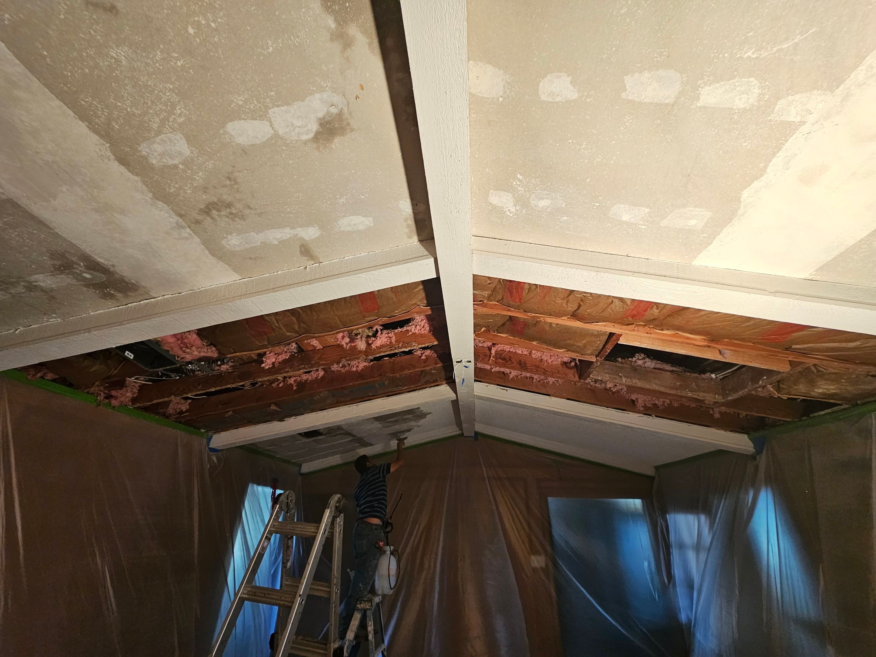 Roof replacement, popcorn removal, fence stain & paint by EL-GC LLC 