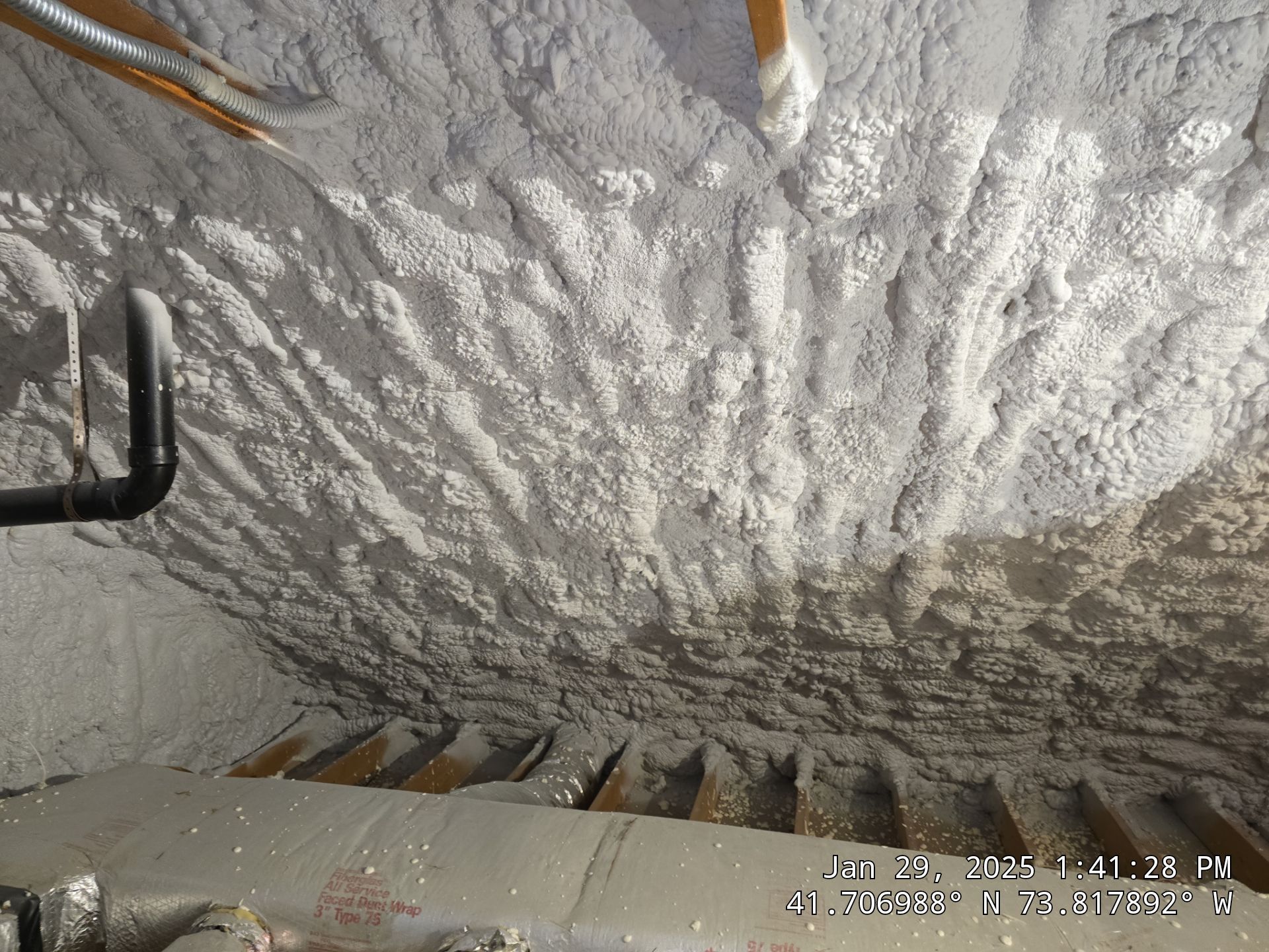 Attic Insulation using open cell spray foam by NYS Foam & Energy
