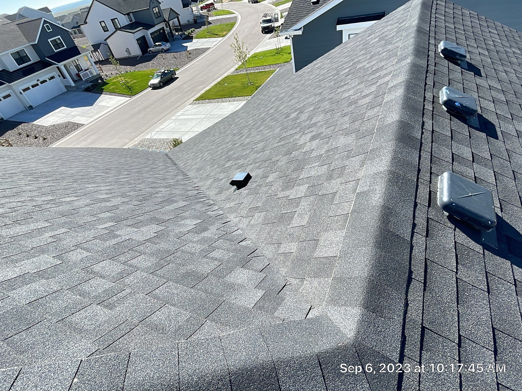 Residential Roofing Installation using Atlas Pinnacle Impact Black Shadow by Blue Peaks Roofing LLC 