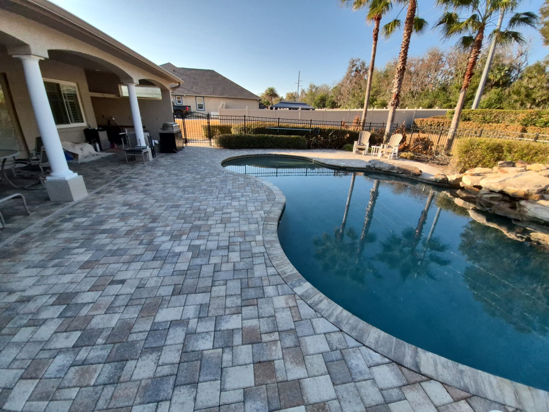 Brick Paver Sealing and Cleaning for Ocala Home and Pool Deck by Infinite Exteriors LLC