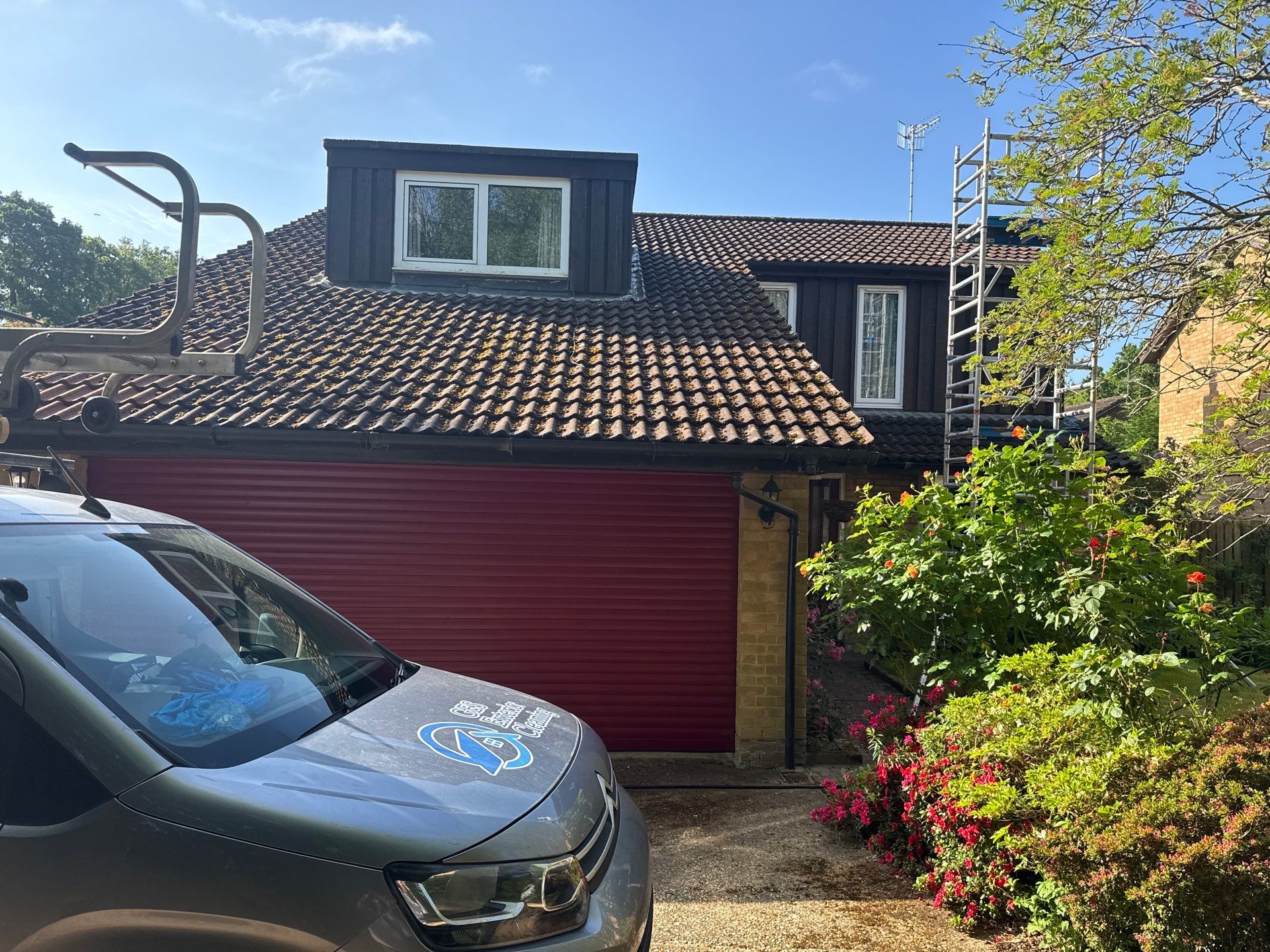 Roof Clean  - Moss Removal - Gutter Clean using Honda 15lpm Low Pressure Washing Machine by Ges Exterior Cleaning ltd