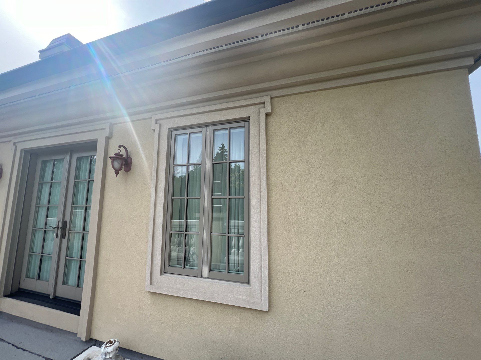 concrete cleaning using Algaecide, soft wash soap by Northern Power Washing LLC.