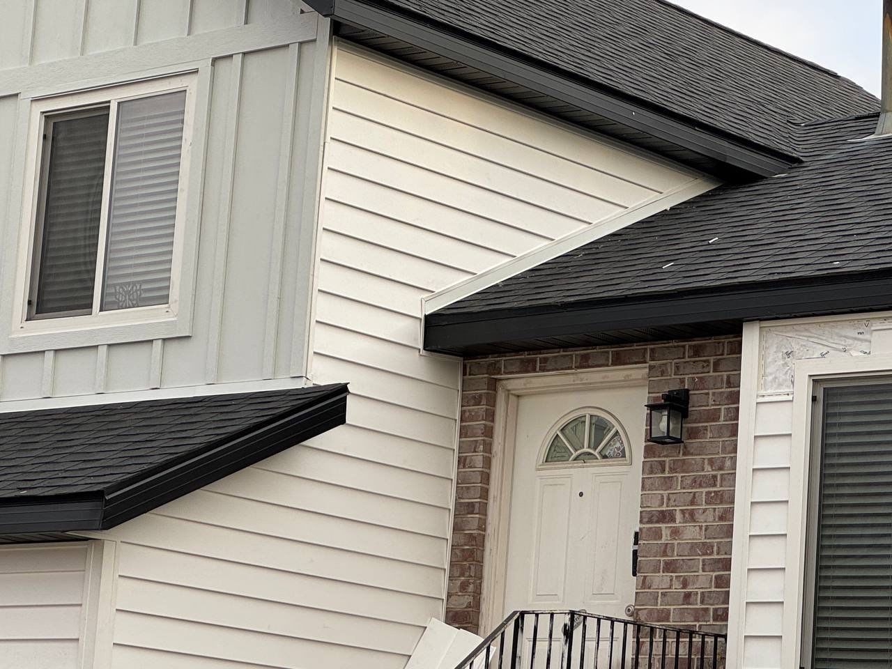 Salt Lake City | Premium Insulated Vinyl & Mixed Materials | Crisp White & Black by Ideal Siding Utah