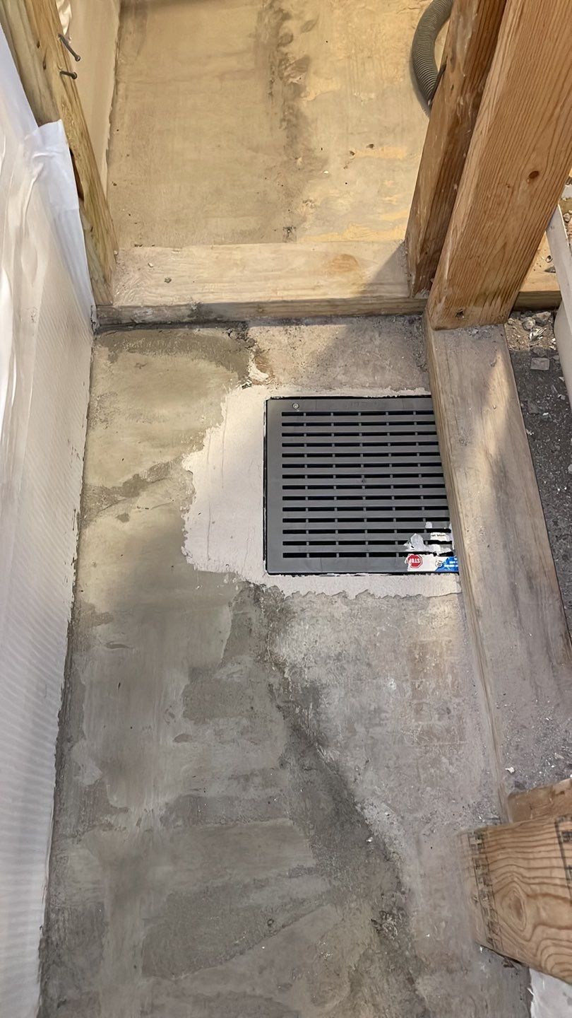 Embedded Fiber Reinforcement and Basement Waterproofing using GrateDrain Waterproofing System by Toledo Basement Repair